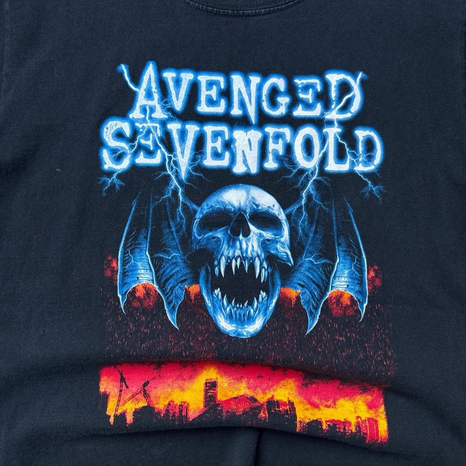 Other Y2K Avenged Sevenfold 00s Skull Thunder t shirt Size US M / EU 48-50 / 2 - 5 Thumbnail