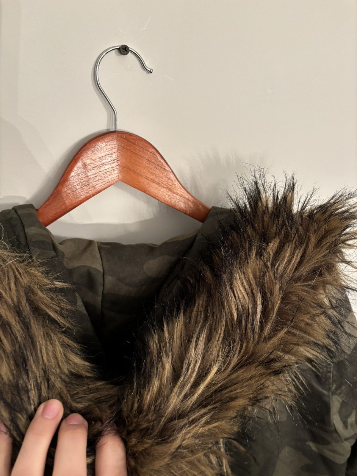 Abercrombie & Fitch Green camouflage parka with faux fur hood Size US S / EU 44-46 / 1 - 5 Thumbnail