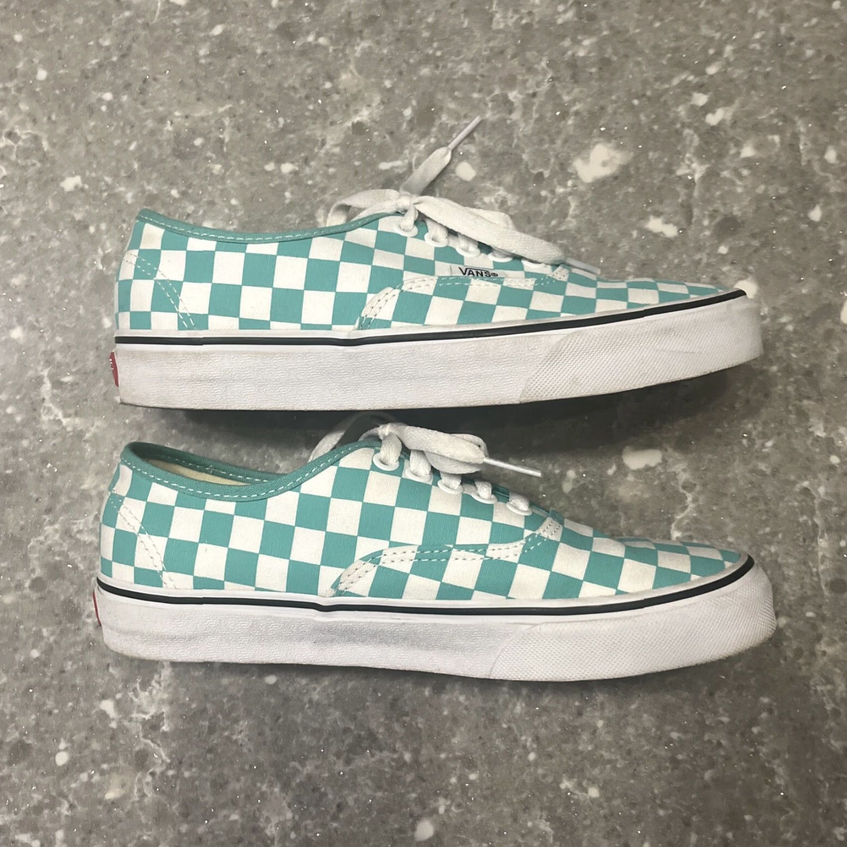 Vans VANS Doheny Skate Shoes Women - Light Green/White - Checkerboard - Size 8 (US) - Canvas Low Top, Breathable, Cushioned Size US 8 / IT 38 - 5 Thumbnail