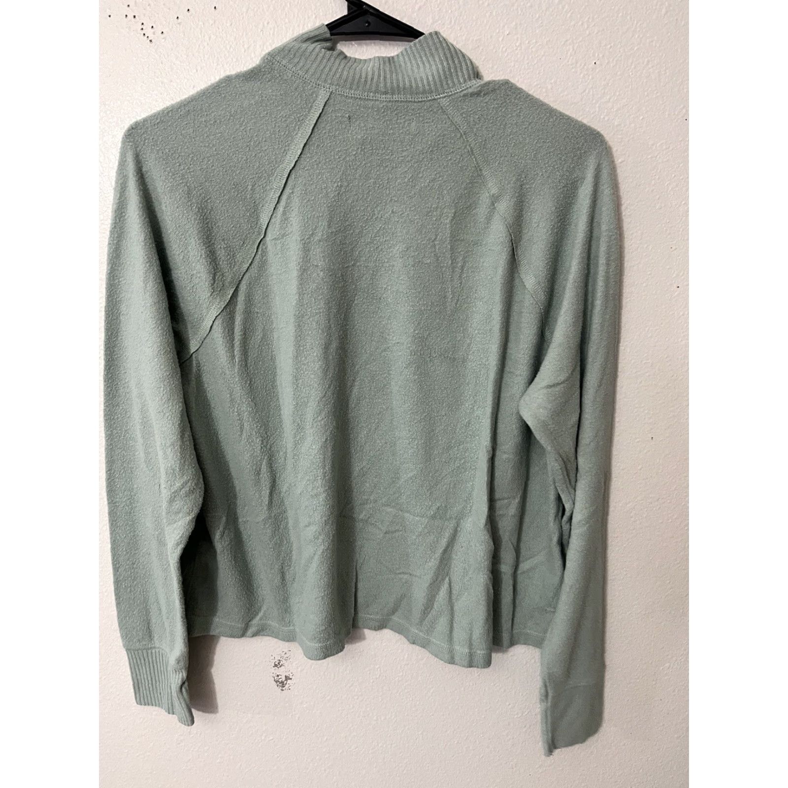 Abercrombie & Fitch Abercrombie Fitch Sweater Women’s Small Mint Gre Long Sleeve Crop Mock Neck Cozy Size S / US 4 / IT 40 - 3 Thumbnail