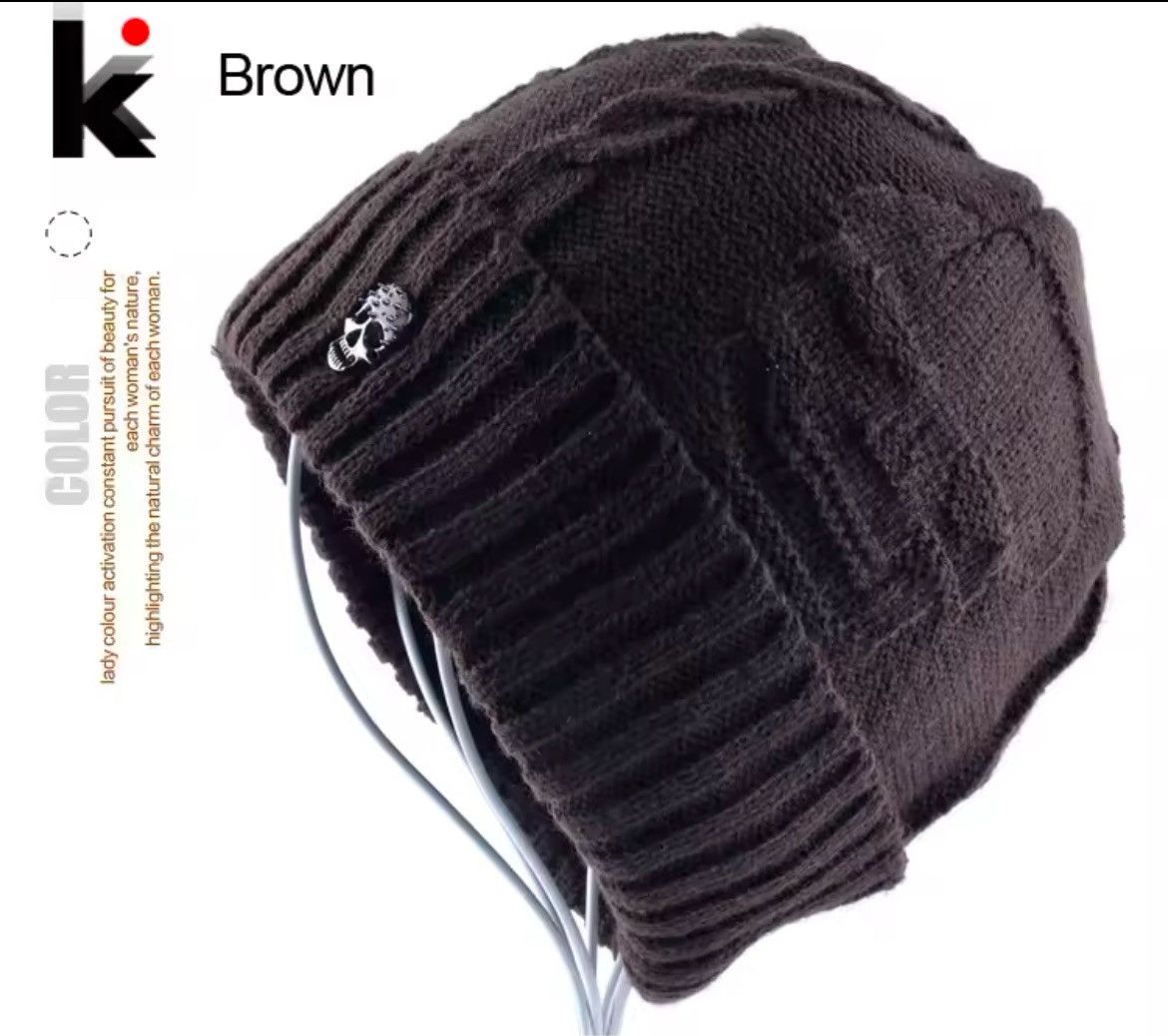 Japanese Brand Hip-hop Skull Pattern Beanie Size ONE SIZE - 3 Thumbnail
