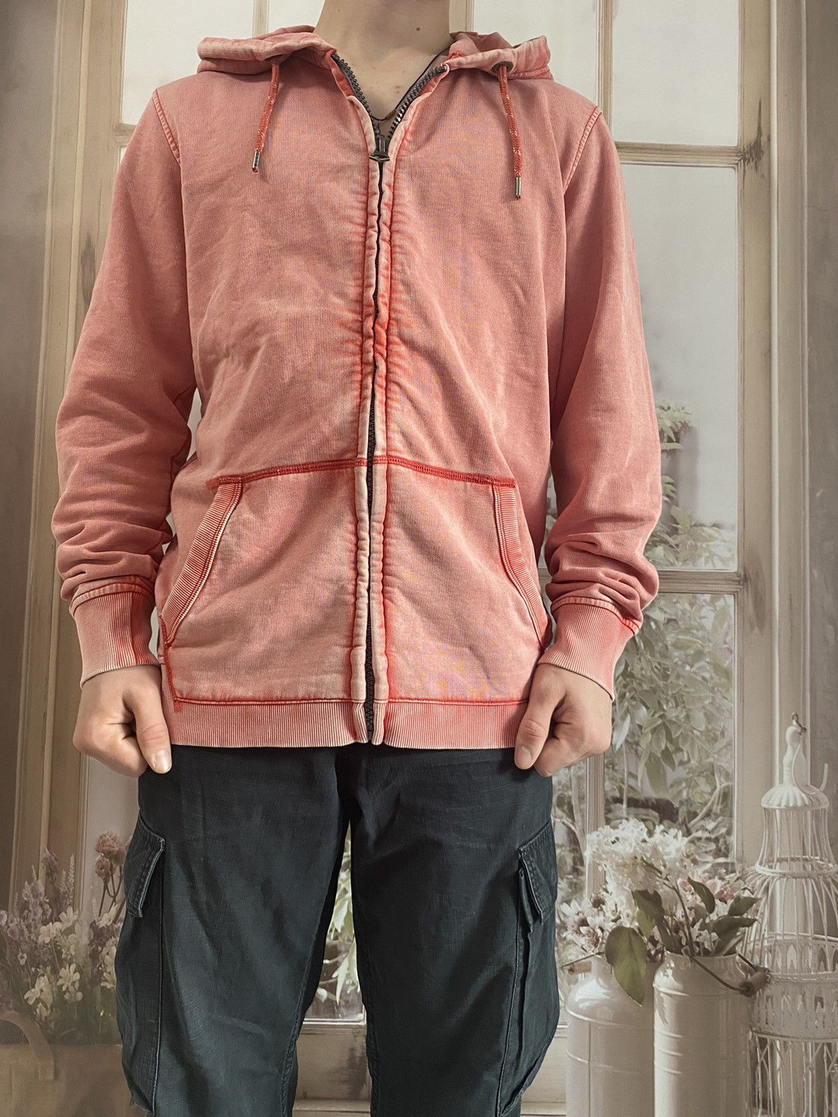 Diesel × Vintage Vintage Diesel style faded dirty distressed hoodie Size US L / EU 52-54 / 3 - 1 Thumbnail