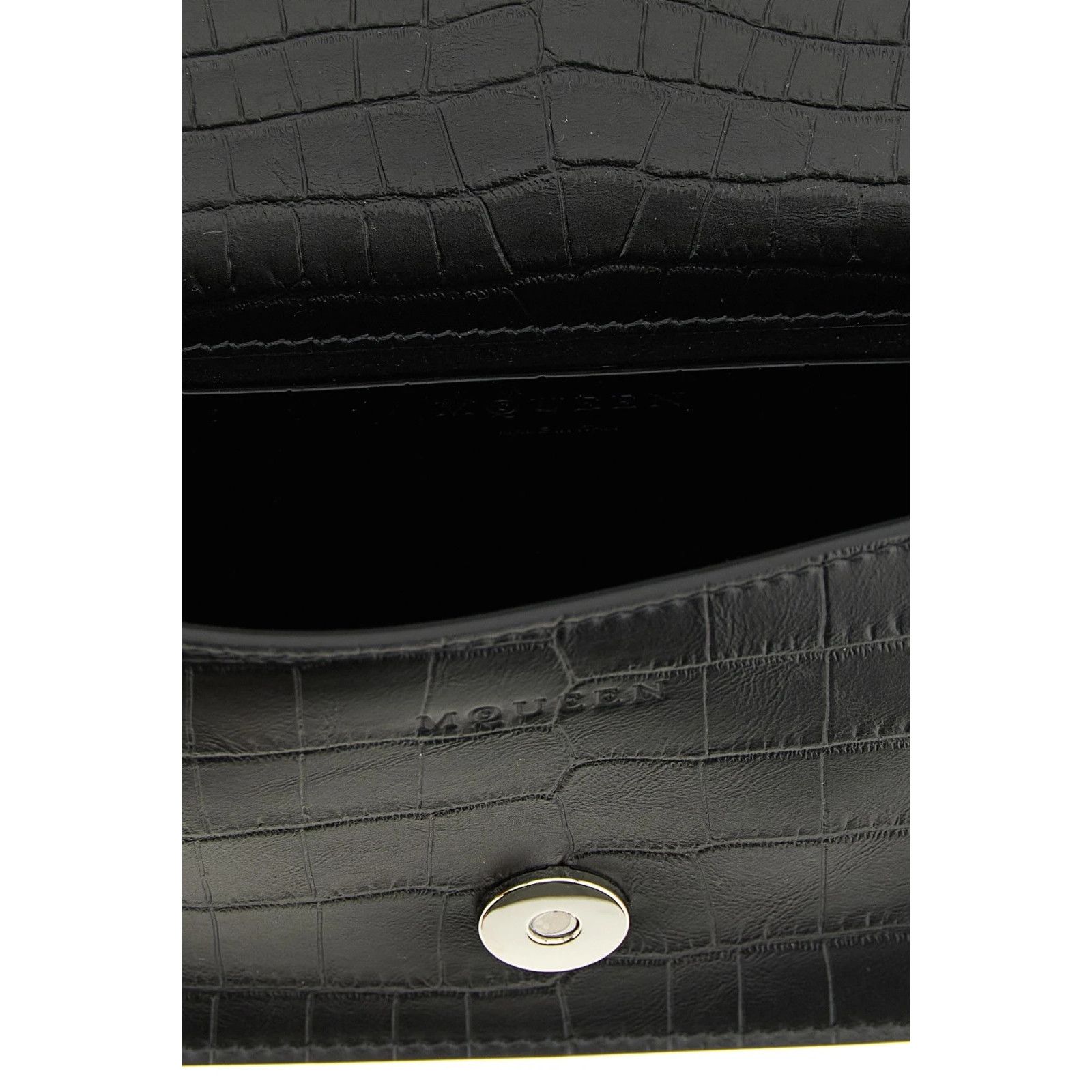 Alexander McQueen MCQUEEN Black Textured Leather Shoulder Bag New & Authentic Size ONE SIZE - 4 Thumbnail