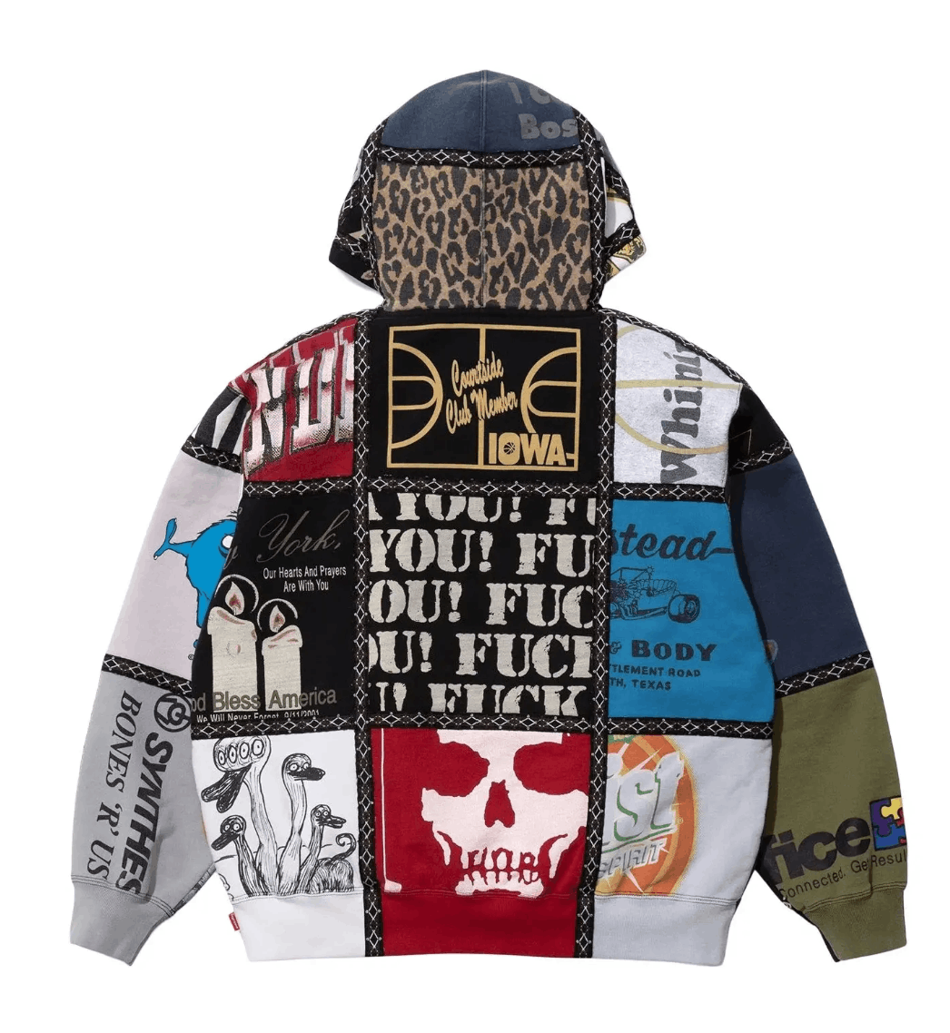 Supreme Supreme Number (N)ine Patchwork Zip Up Hooded Sweatshirt M Size US M / EU 48-50 / 2 - 2 Thumbnail