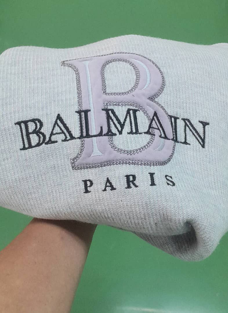 Balmain × Designer × Pierre Balmain Nice Logo Balmain Paris Sweathirt Size US L / EU 52-54 / 3 - 6 Thumbnail