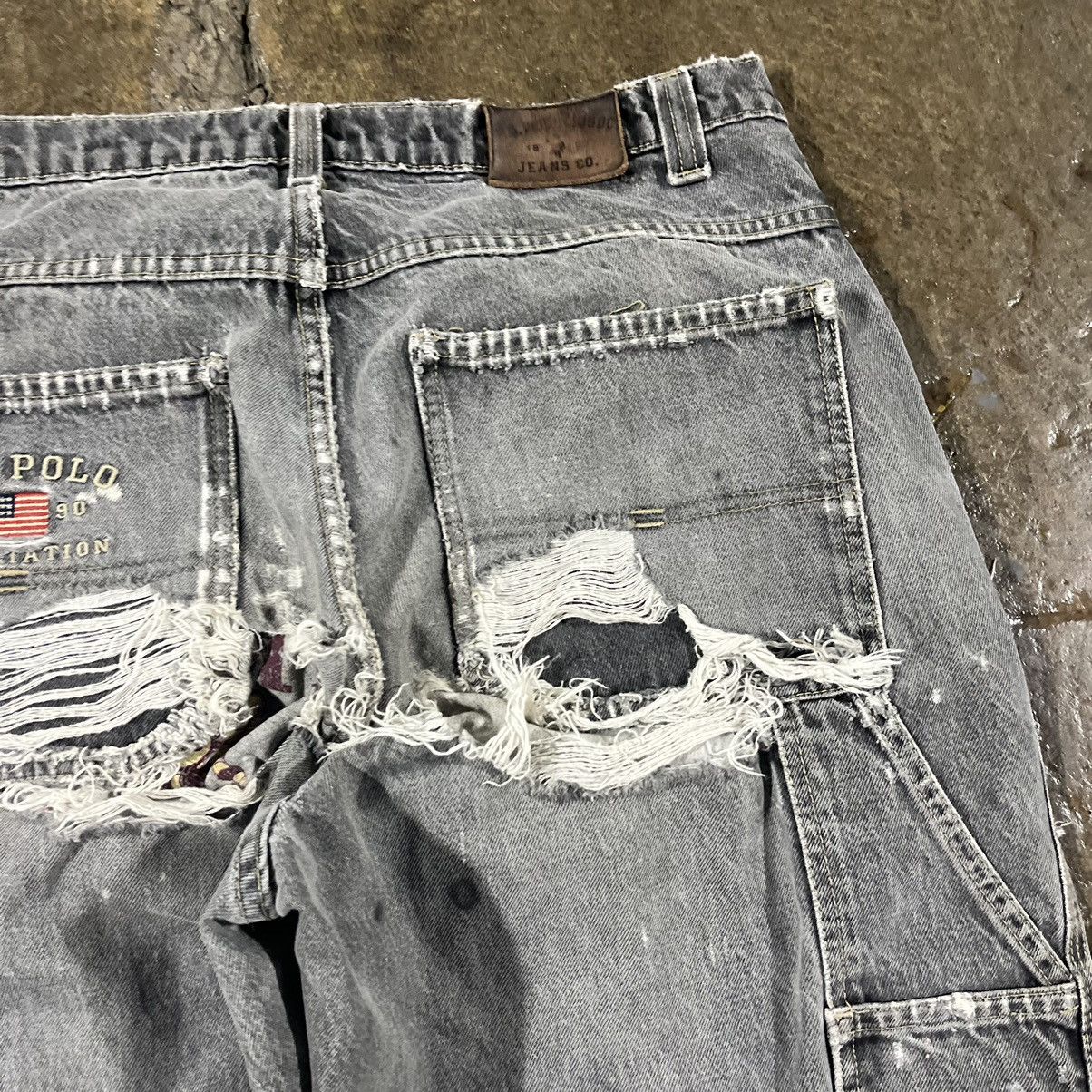 JNCO × Southpole × Vintage Crazy Vintage Y2K Thrashed Carpenter Jeans Skater Wide Leg Size US 34 / EU 50 - 15 Thumbnail