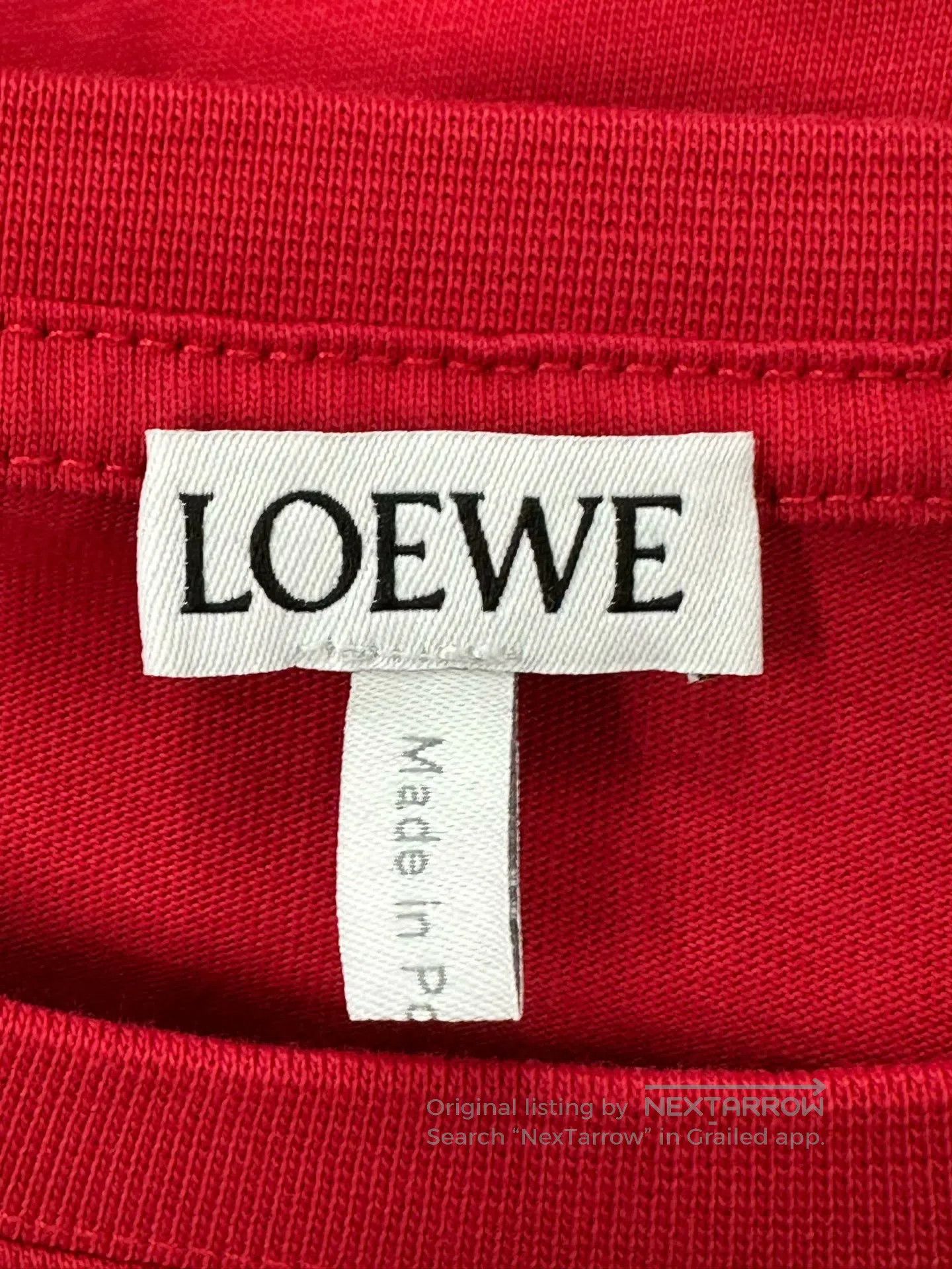 Loewe Loewe Red Embroidered Letter Logo Short Sleeve| Size US S / EU 44-46 / 1 - 3 Thumbnail