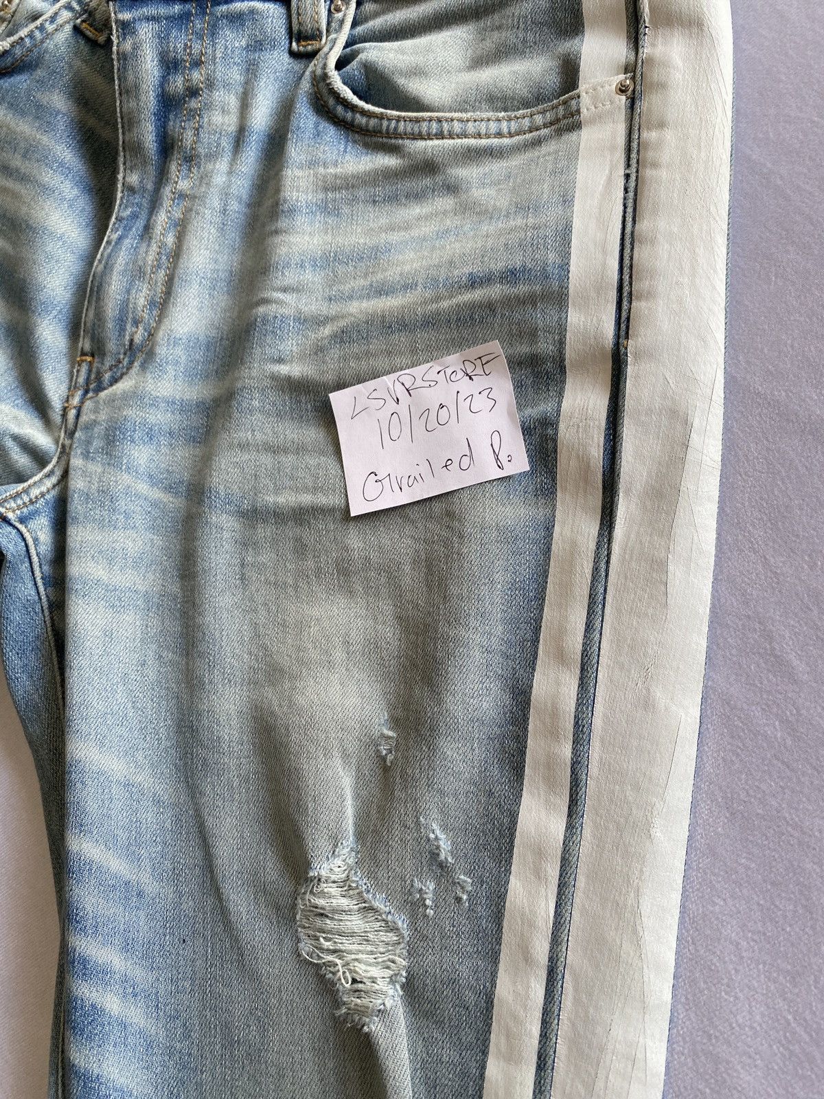 Amiri AMIRI Track Jean LT Indigo 32 OG - Gently Used* Size US 32 / EU 48 - 13 Thumbnail