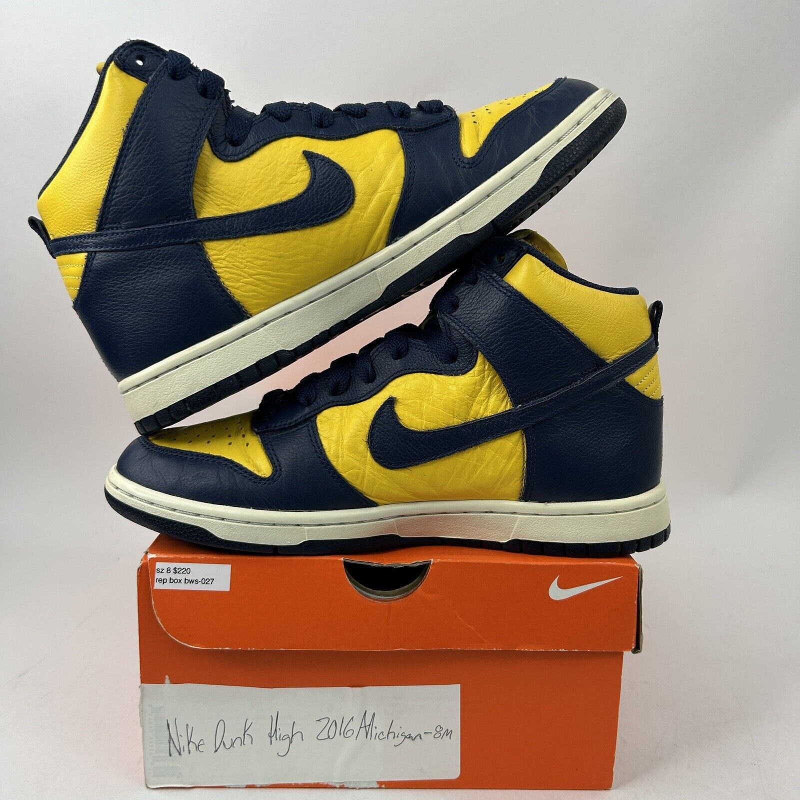 Nike Nike Dunk High Retro “Michigan” 2016 Size US 8 / EU 41 - 3 Thumbnail