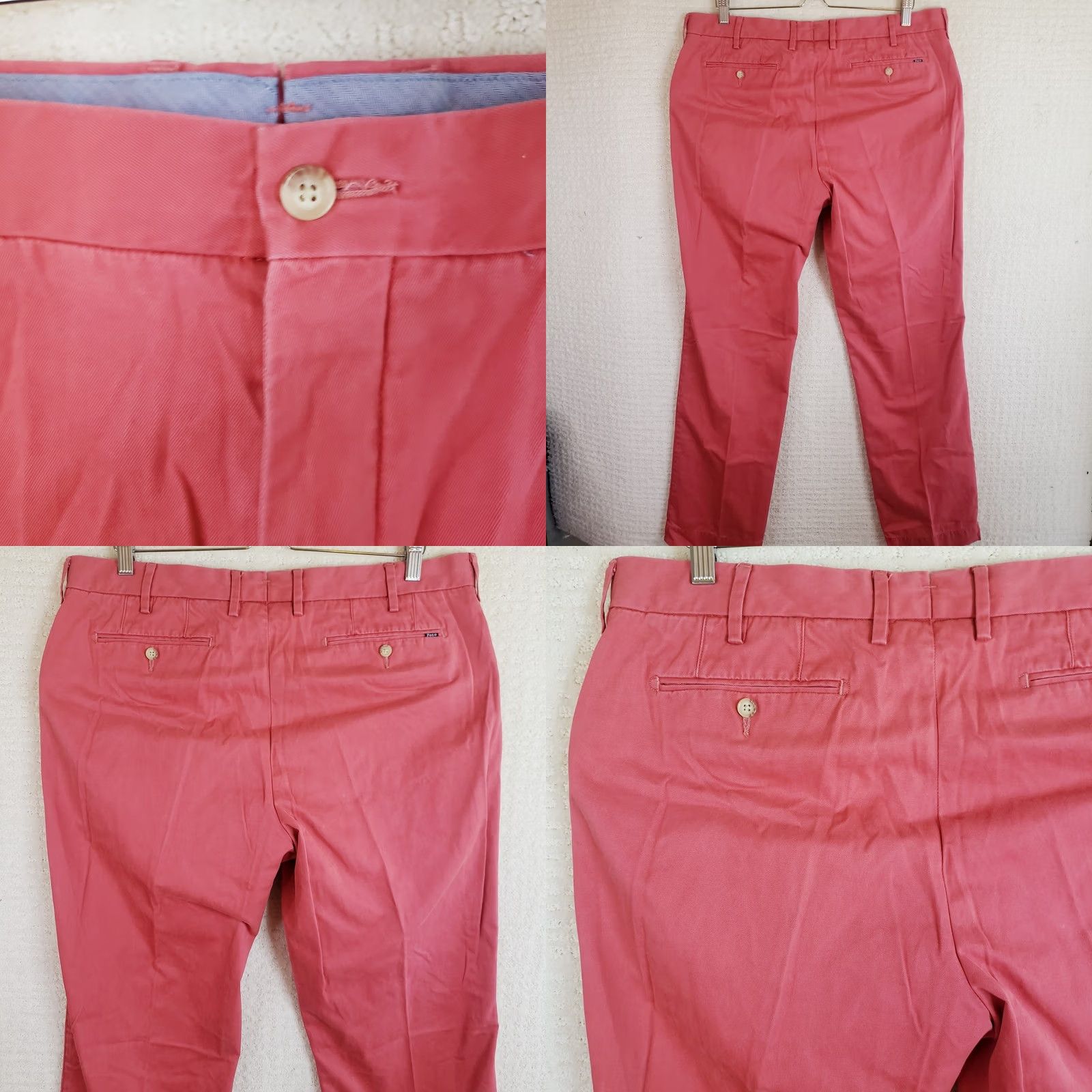 Polo Ralph Lauren VINTAGE Polo Ralph Lauren Pants Cat: Chino Men 36x32 Nantucket Red Pima Cotton Twill Classic Fit Size US M / EU 48-50 / 2 - 8 Thumbnail