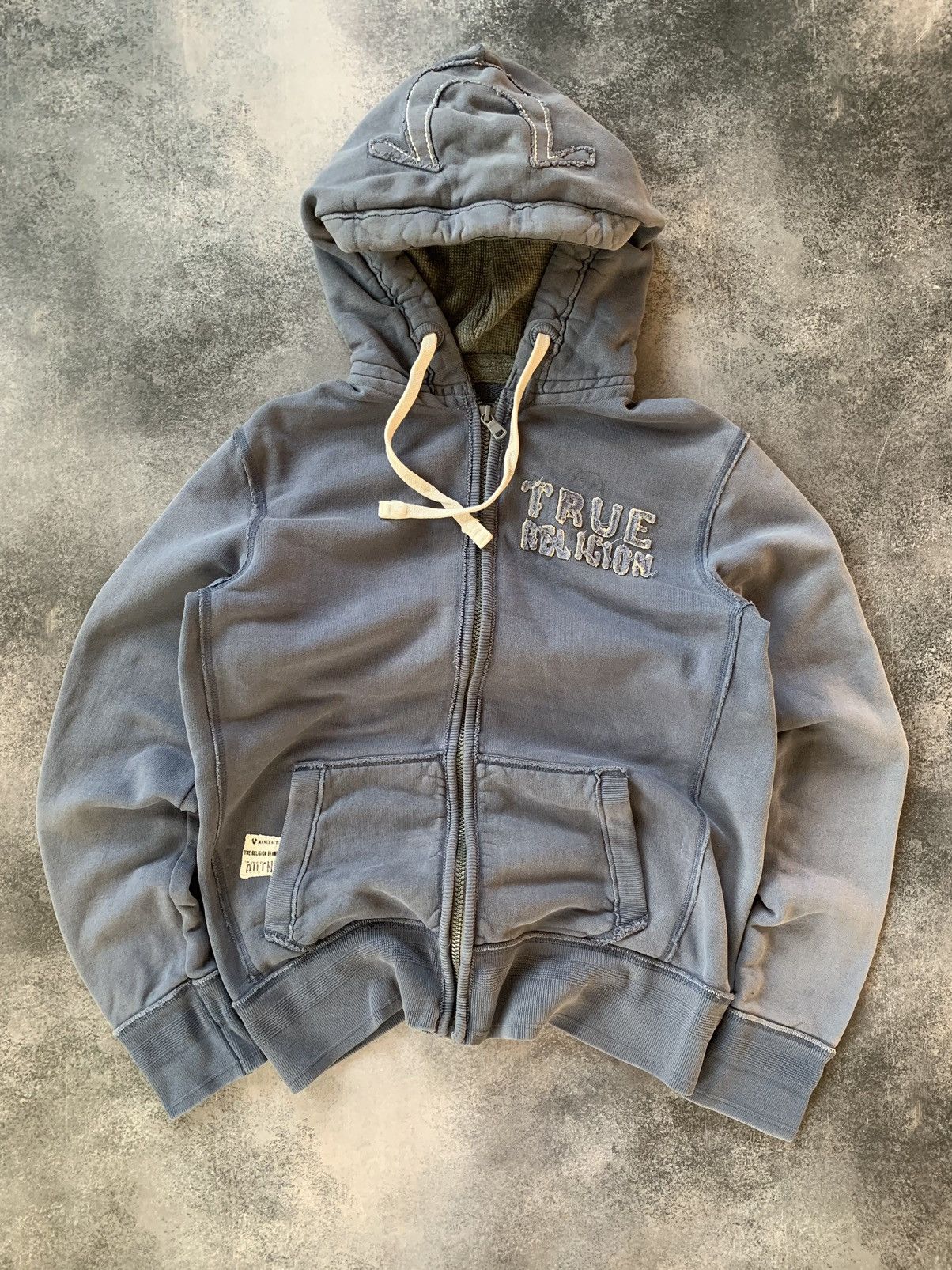 True Religion Vintage True Religion Coll Faded Hoodie Y2K Size US M / EU 48-50 / 2 - 1 Thumbnail