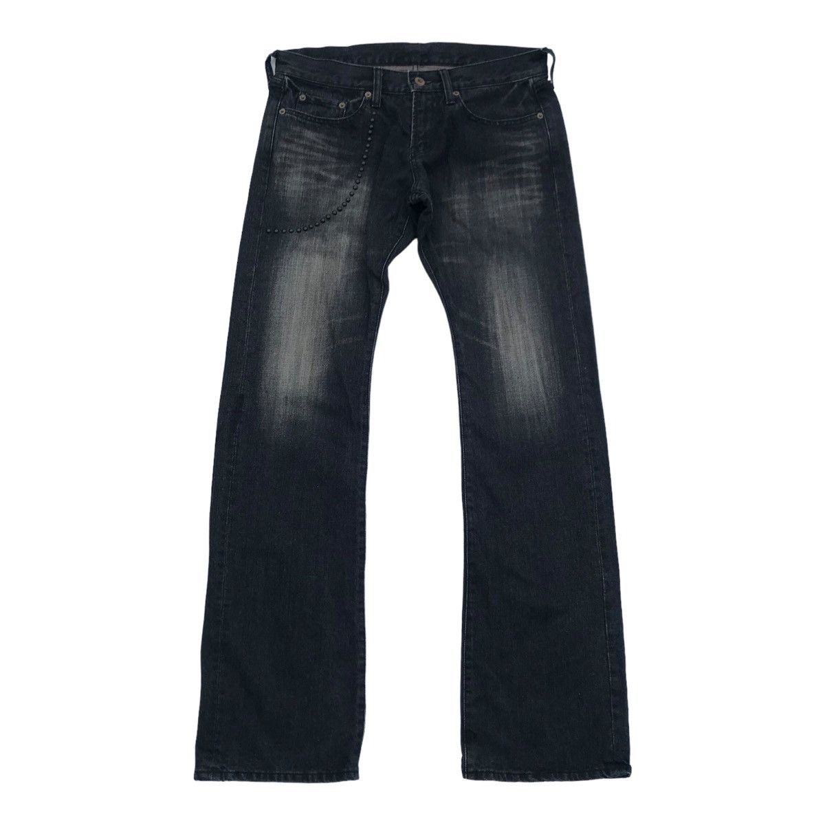Roi Franc Japan Bleach Studded Denim Pants