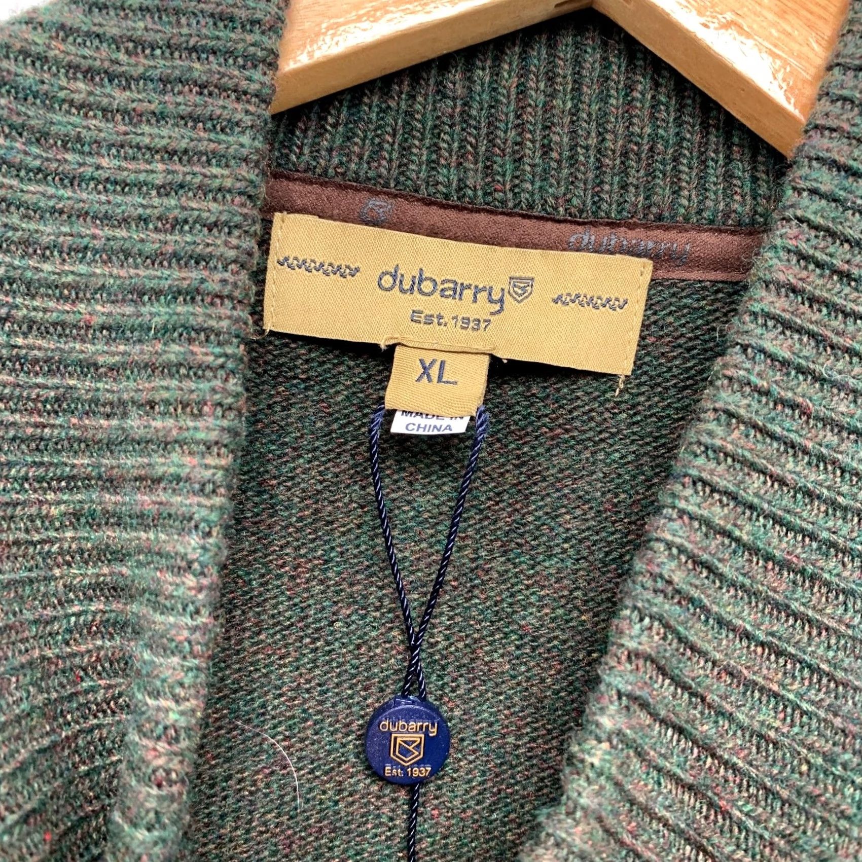 Vintage Dubarry Wool Sweater Vest Mens XL Green Sleeveless Mock Neck Preppy Business Shirt/Top Vest Size US XL / EU 56 / 4 - 3 Thumbnail