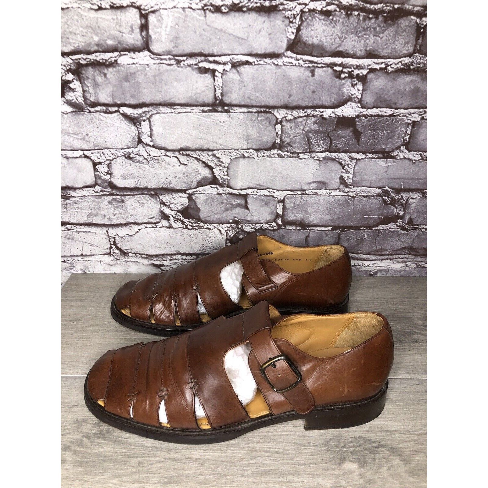 Mezlan Mezlan Diablo Brown Leather Fisherman Strap Casual Sandals M Size US 11 / EU 44 - 6 Thumbnail
