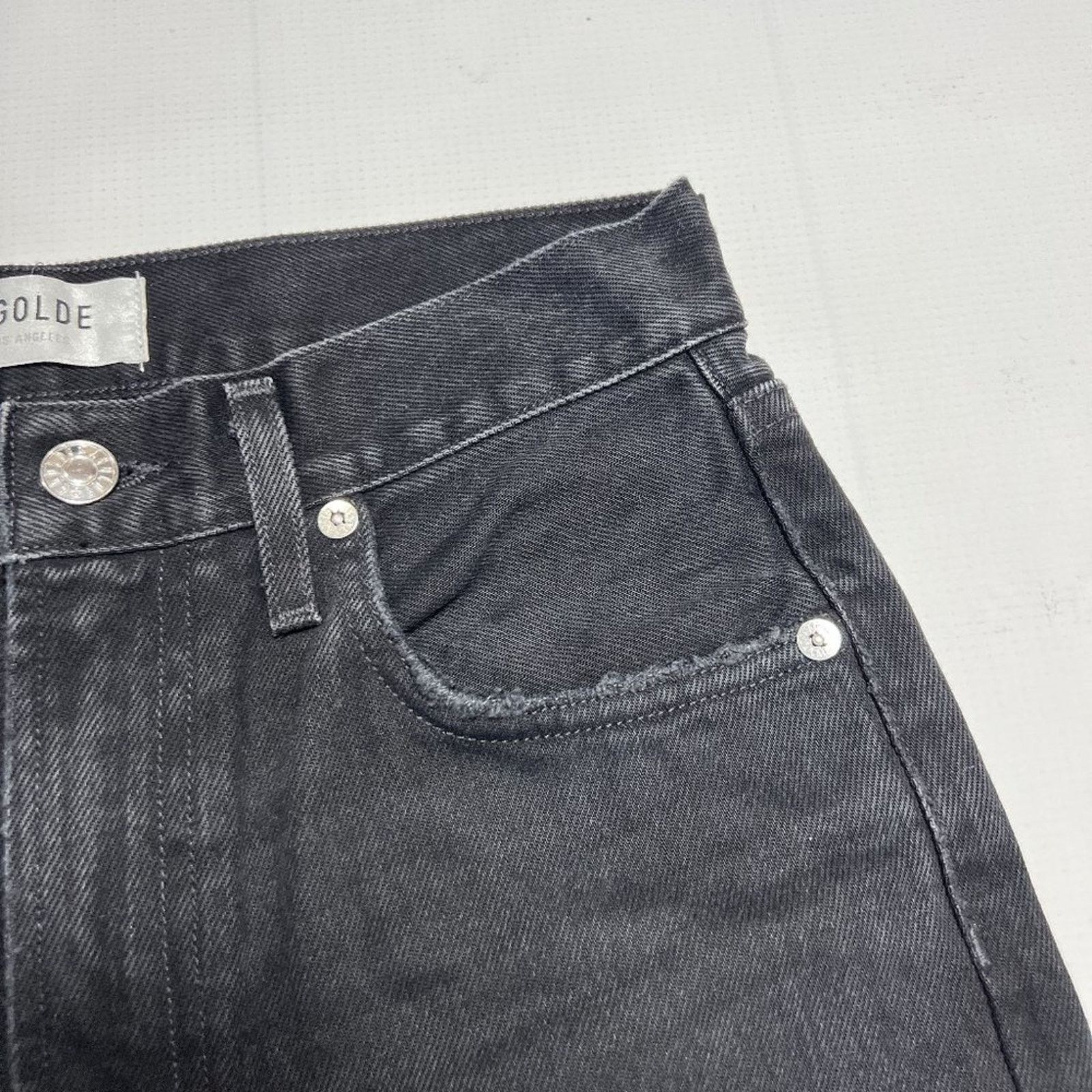 Agolde AGOLDE Cherie High Rise Straight Jeans Black 24x31 NWT Size 24" / US 00 / IT 34 - 11 Thumbnail