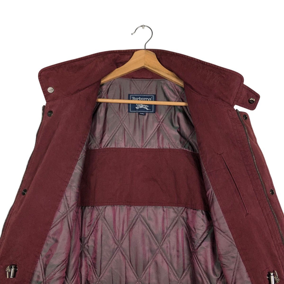 Burberry 📌Vintage Burberrys Button Jacket Biker Style Size US L / EU 52-54 / 3 - 15 Thumbnail