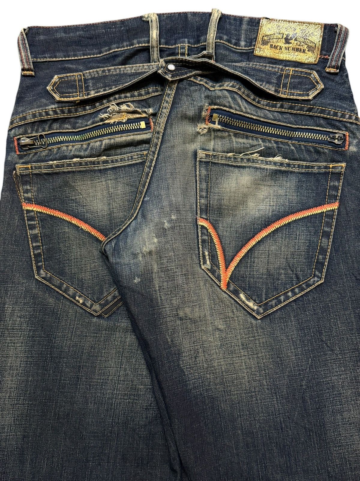 semanticdesign Vintage 90s Japanese Buckle Back Faded Wash Distress Loose Size US 32 / EU 48 - 5 Thumbnail