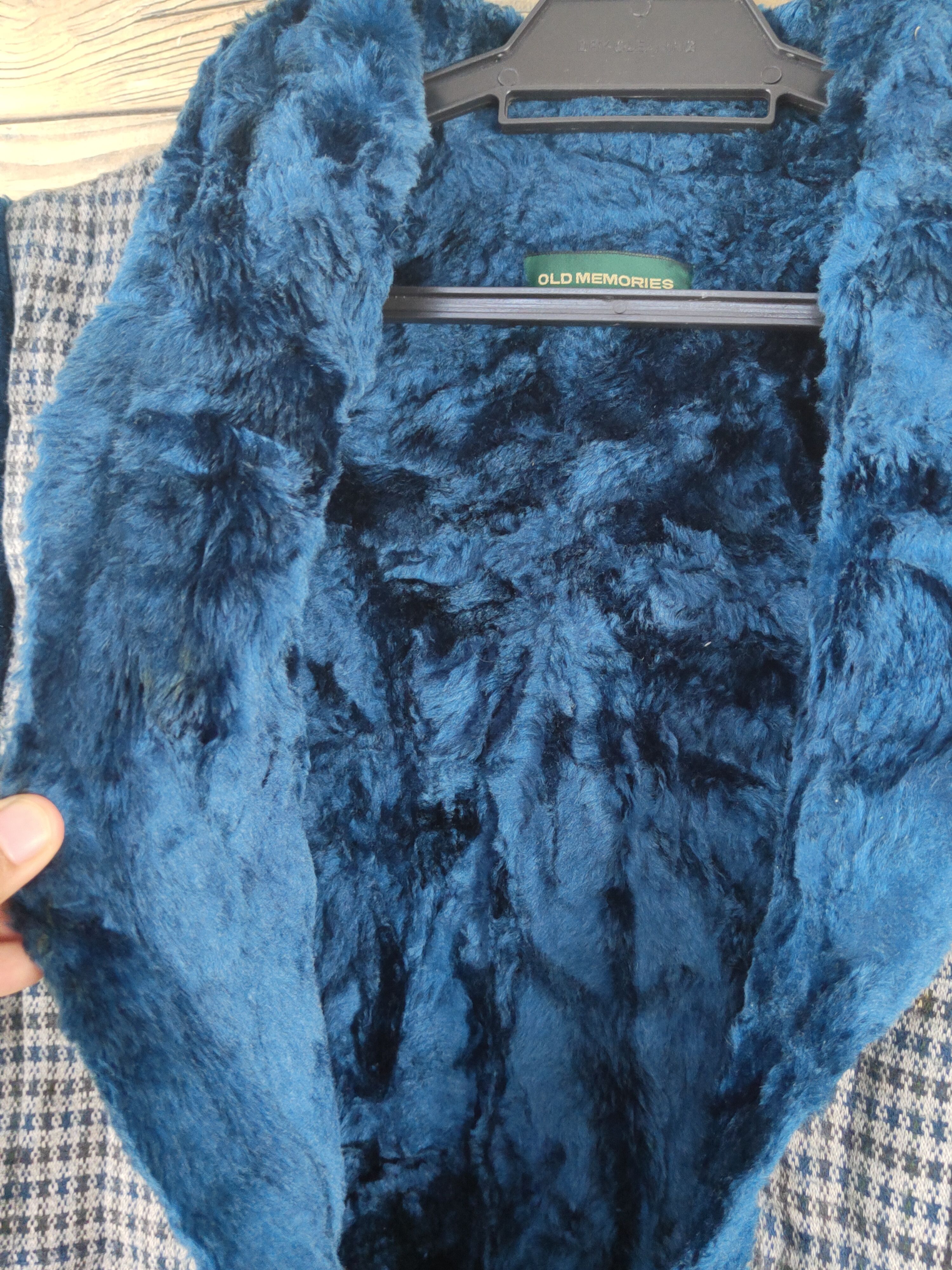 Japanese Brand × Vintage Retro Vintage Old Memories Blue Gray Fur Mohair Vests Size US S / EU 44-46 / 1 - 2 Thumbnail