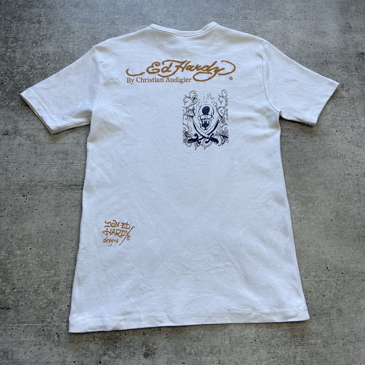 Other Ed Hardy Christian Audigier Y2K T-shirt White Women’s Size M Size M / US 6-8 / IT 42-44 - 12 Thumbnail