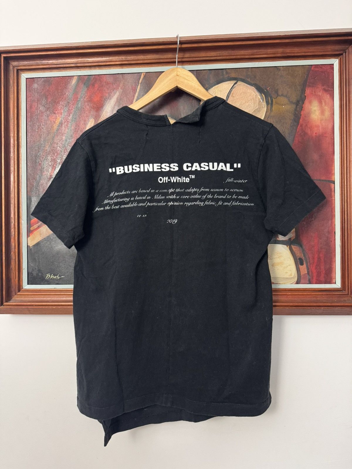 Off-White Off-White Business Casual Bernini Tee Virgil Abloh Rare Size US S / EU 44-46 / 1 - 2 Thumbnail