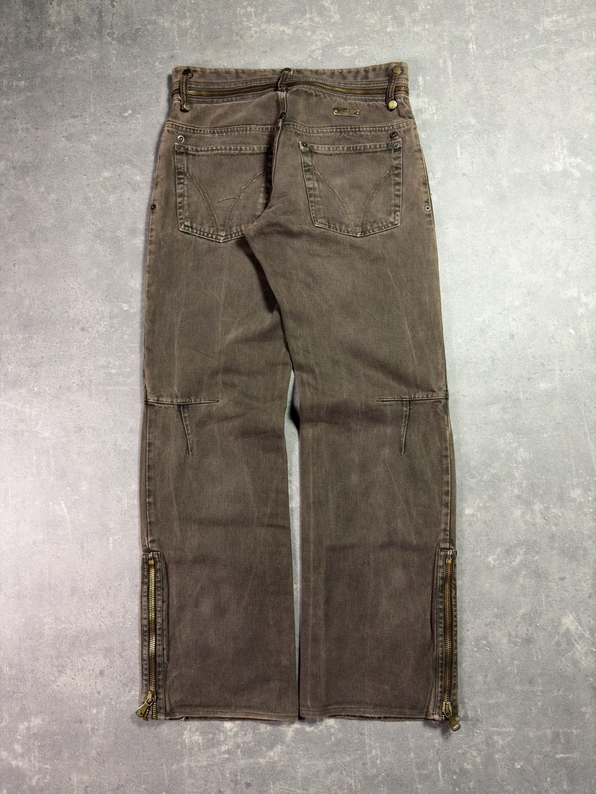 Dolce & Gabbana D&G Dolce & Gabbana Heavy Double Waisted Zipper Denim 33 Size US 33 - 2 Thumbnail