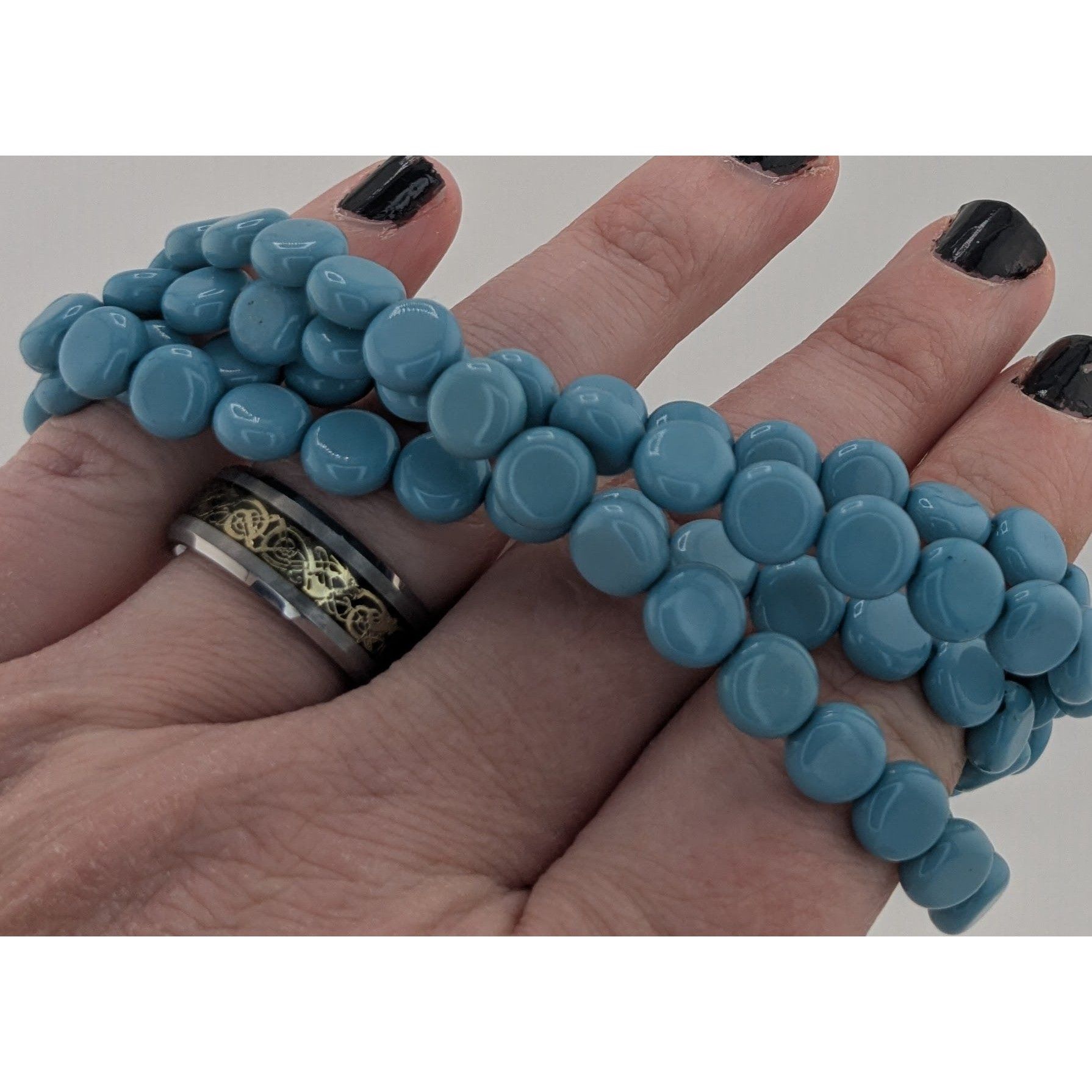 Other Mermaidcore Vintage Abalone Shell Bracelet With Aqua Beads S Size ONE SIZE - 9 Thumbnail