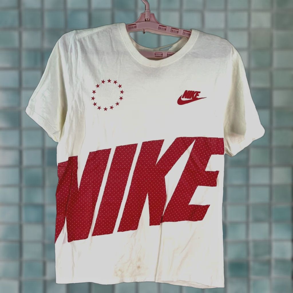 Nike Nike Shirt Adult Small White Red Spell Out Gym Outdoors Lightweight Men Size US S / EU 44-46 / 1 - 1 Thumbnail