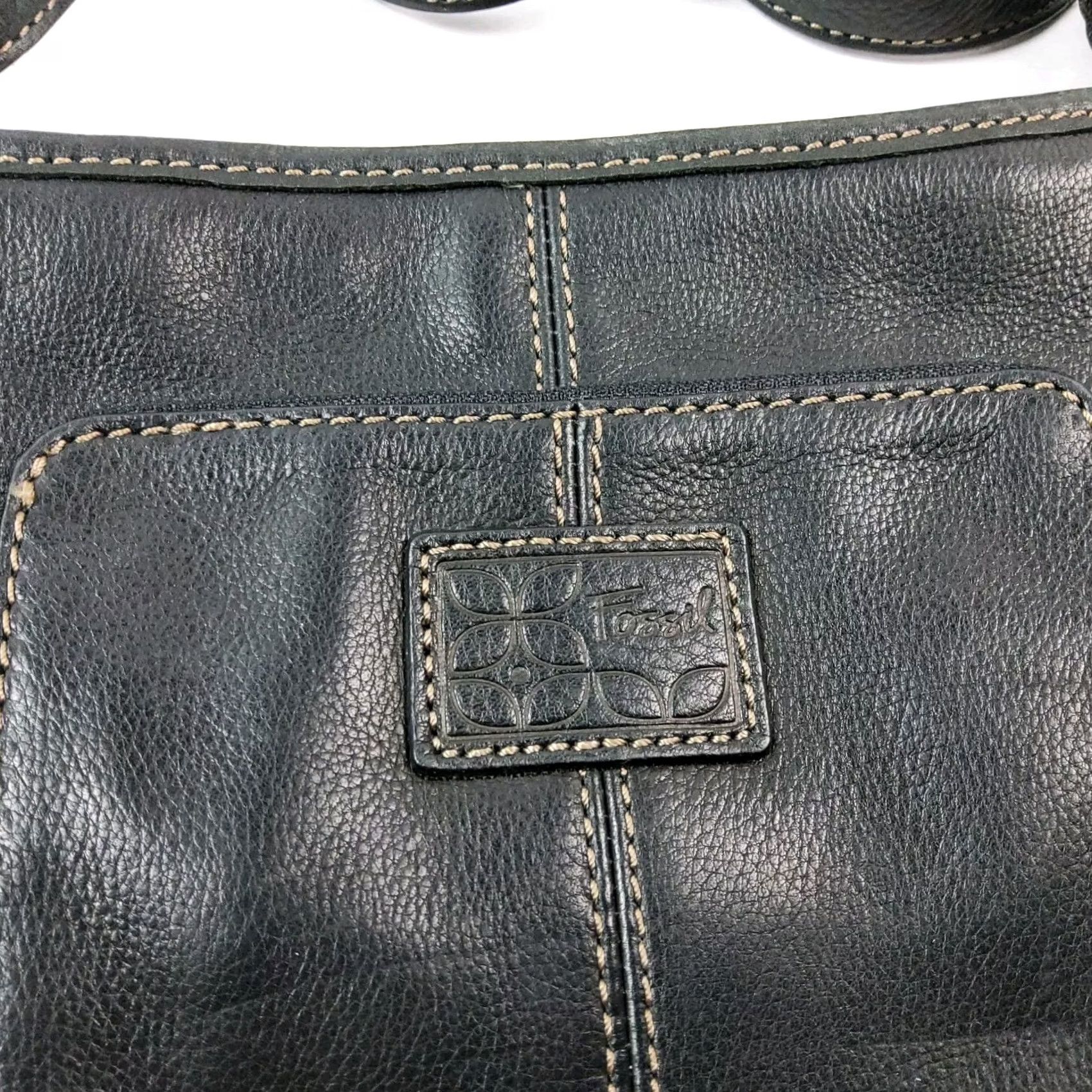 Fossil Fossil Leather Slim Crossbody Shoulder Purse - Black Size ONE SIZE - 3 Thumbnail