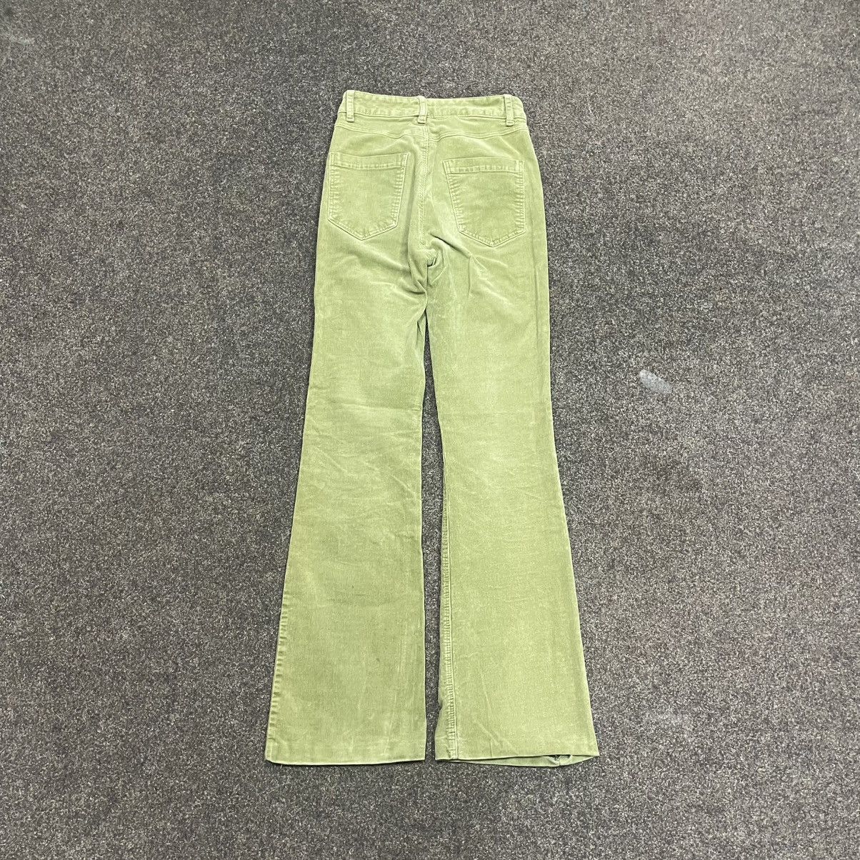 Vintage Vintage Y2K Lime Green Flare Jeans 90s Streetwear Oversized Size 28" / US 6 / IT 42 - 3 Thumbnail