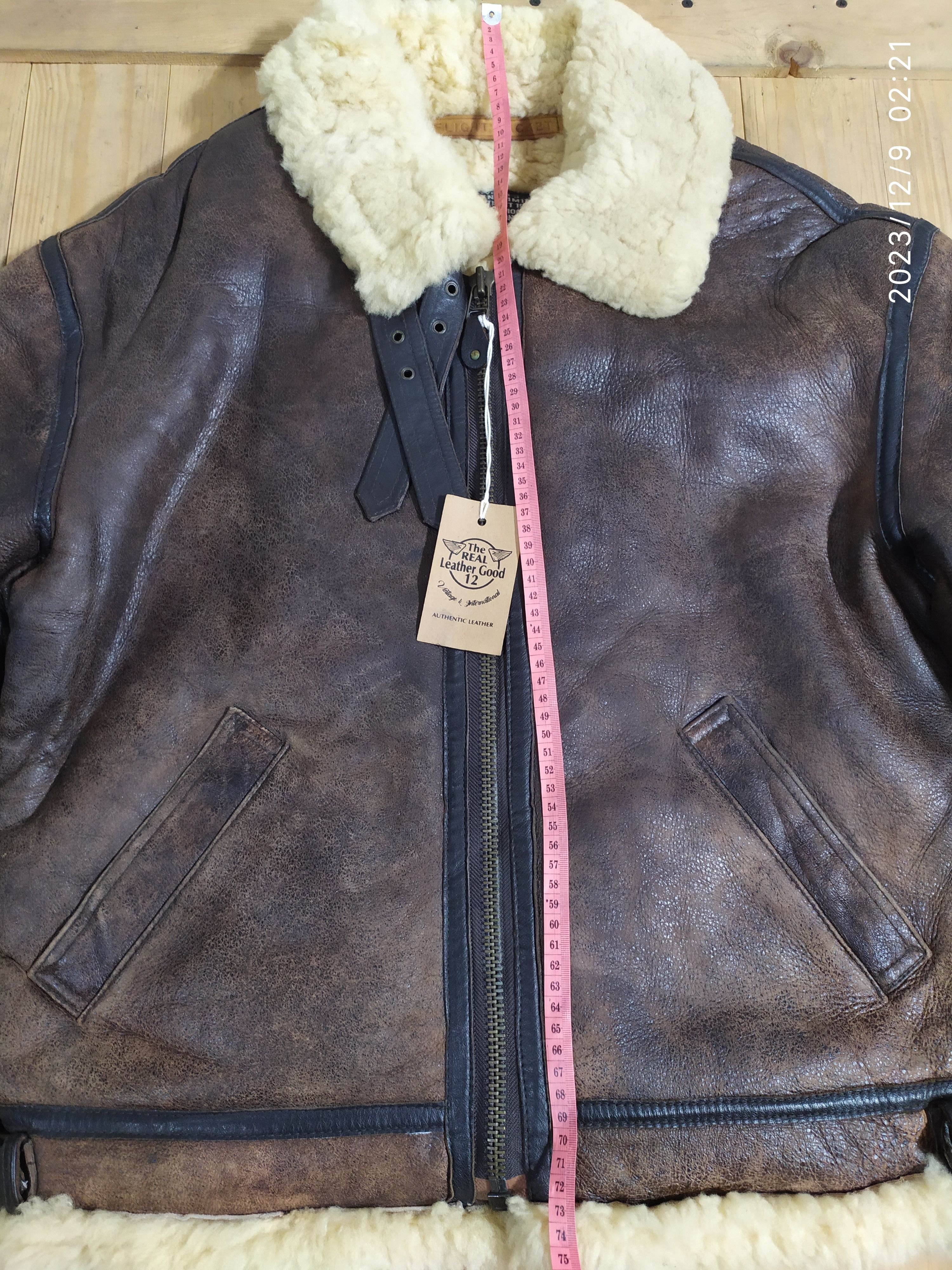 Genuine Leather MILANO CONNECTION LEATHER TYPE B3 SHEEPSKIN FLIGHT JACKET Size US L / EU 52-54 / 3 - 11 Thumbnail
