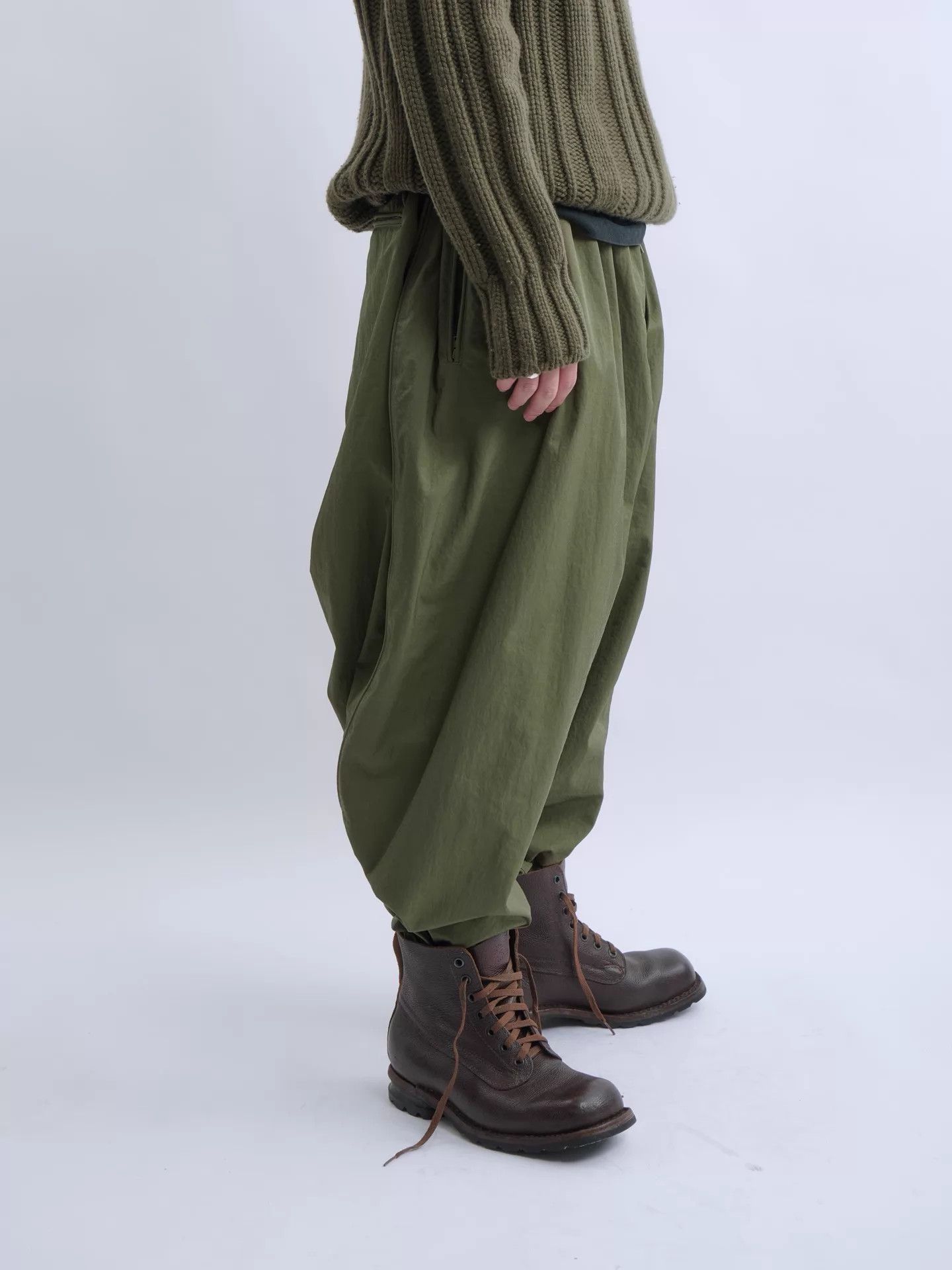 Hed Mayner Hed Mayner x Reebok Green Wide-Leg Pants Size L Size US 34 / EU 50 - 2 Thumbnail