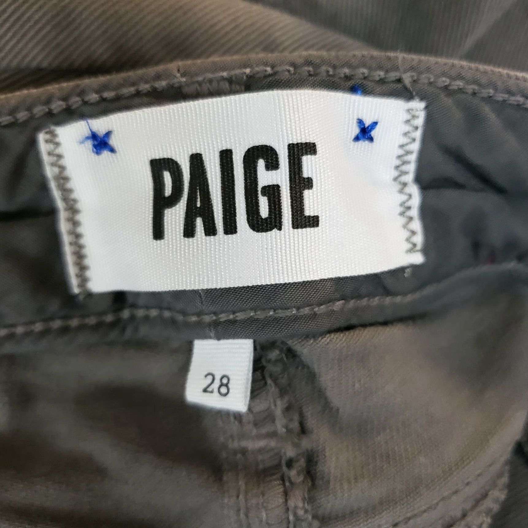 Paige Paige Skyline Skinny Jeans Gray 28 Regular Women Low Rise Cotton Blend Denim Inseam 28.5 Zip Jeans Boys? Size 28" / US 6 / IT 42 - 6 Thumbnail