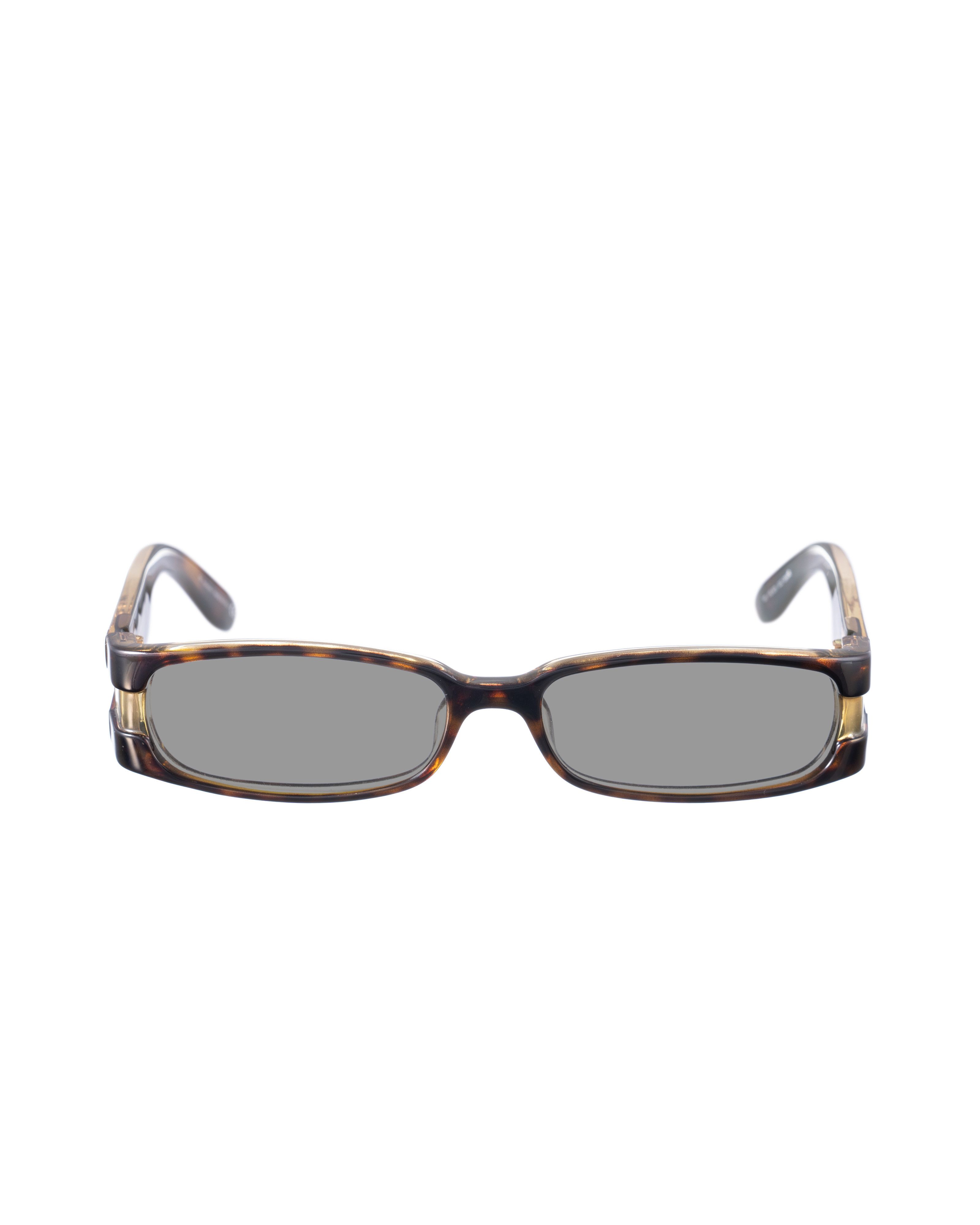 Yves Saint Laurent Yves Saint Laurent 00s Brown Havana and Clear Sunglasses Size ONE SIZE - 3 Thumbnail
