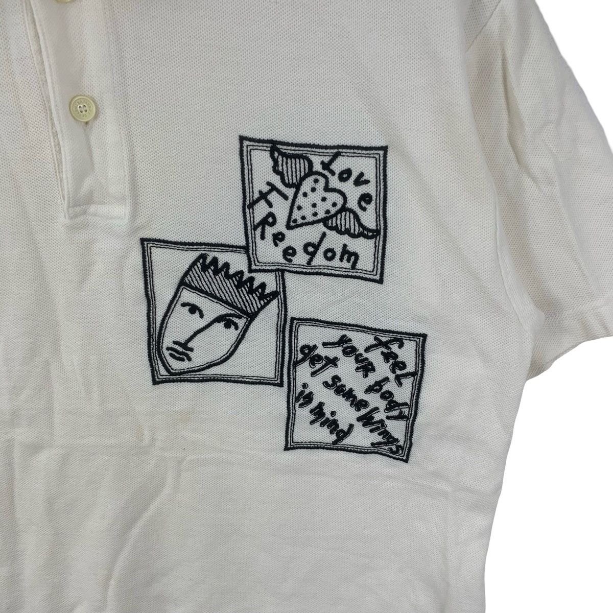 Jean Charles De Castelbajac Vintage JEAN CHARLES CASTELBAJAC Pop Culture Polo Tee Shirt Size US S / EU 44-46 / 1 - 5 Thumbnail