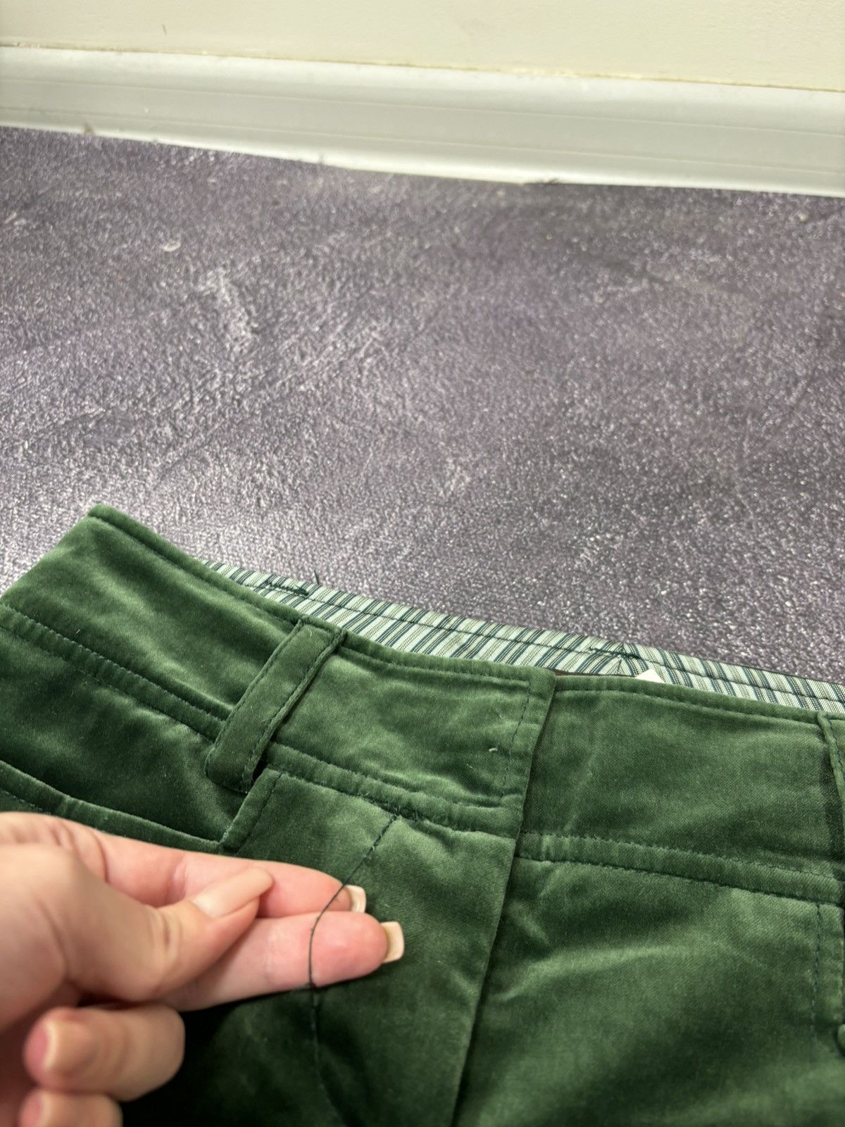 Etro Etro Velour Velvet Emerald Green Plush Women’s Luxury Pants Size 30" / US 8 / IT 44 - 9 Thumbnail