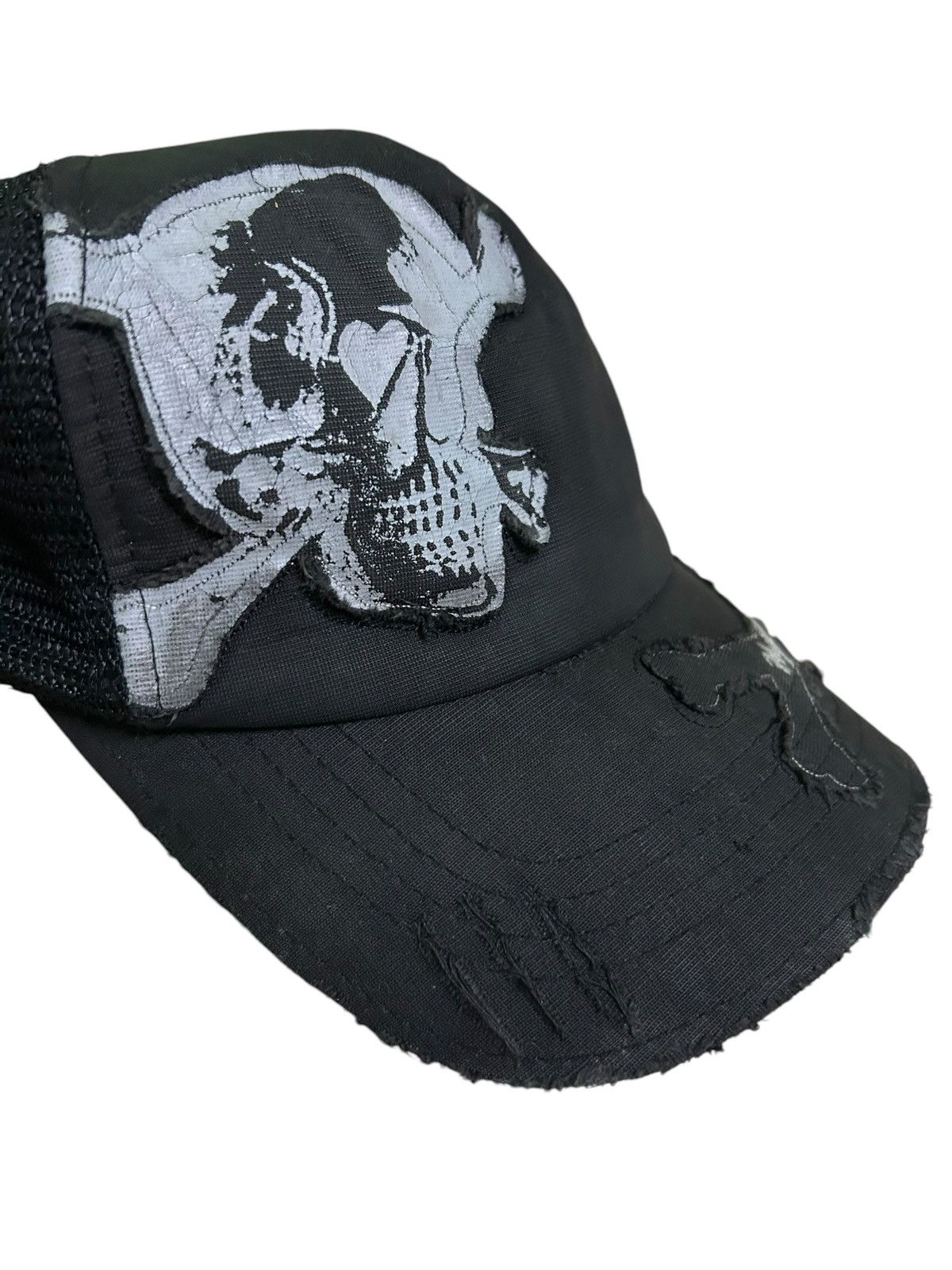 Hysteric Glamour × Kapital × Vintage HYSTERIC GLAMOUR H&T SKULL DISTRESSED TRUCKER HATS Size ONE SIZE - 3 Thumbnail