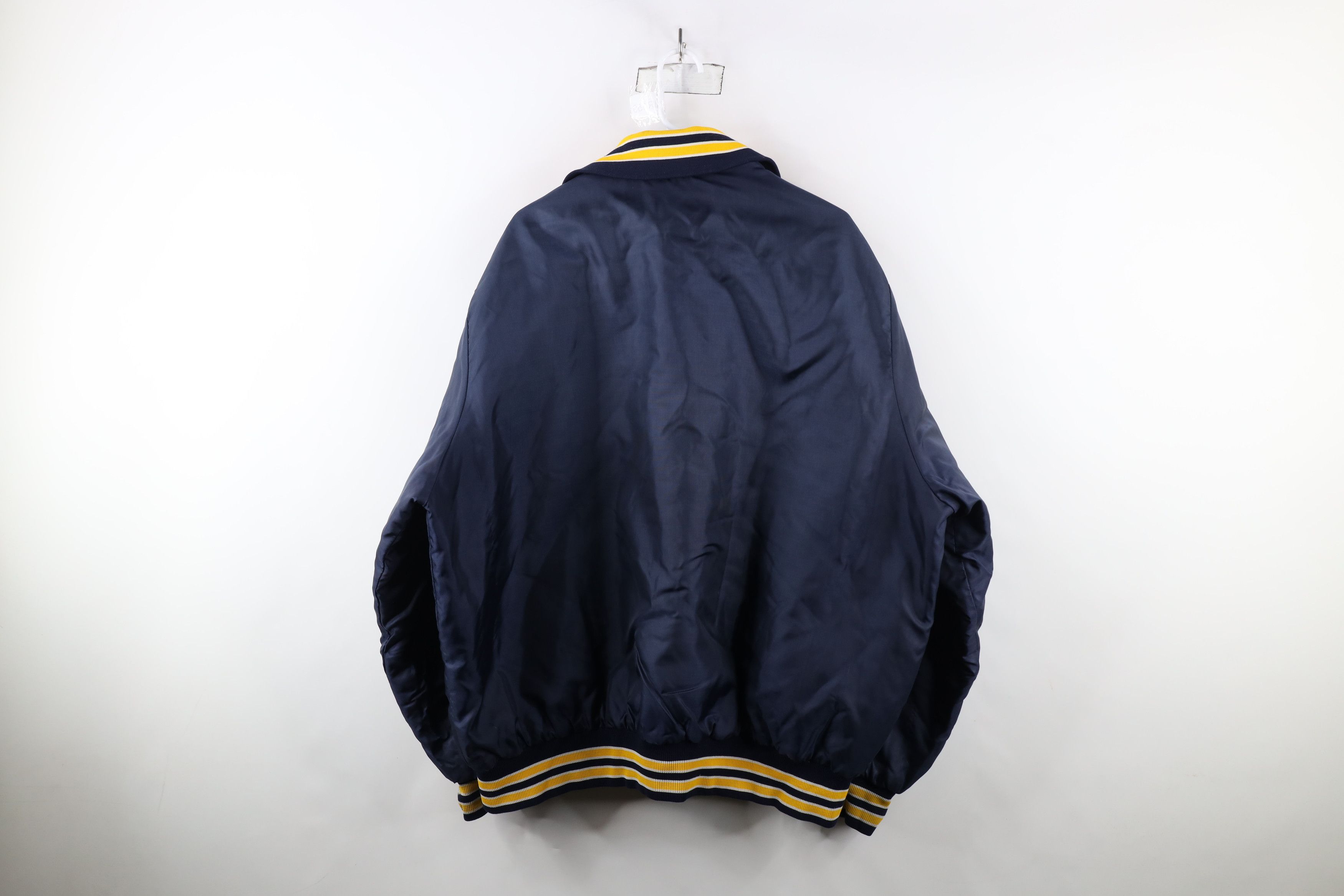 Vintage Vintage 80s 90s Streetwear Quilted Button Bomber Jacket Blue Size US XXL / EU 58 / 5 - 12 Thumbnail