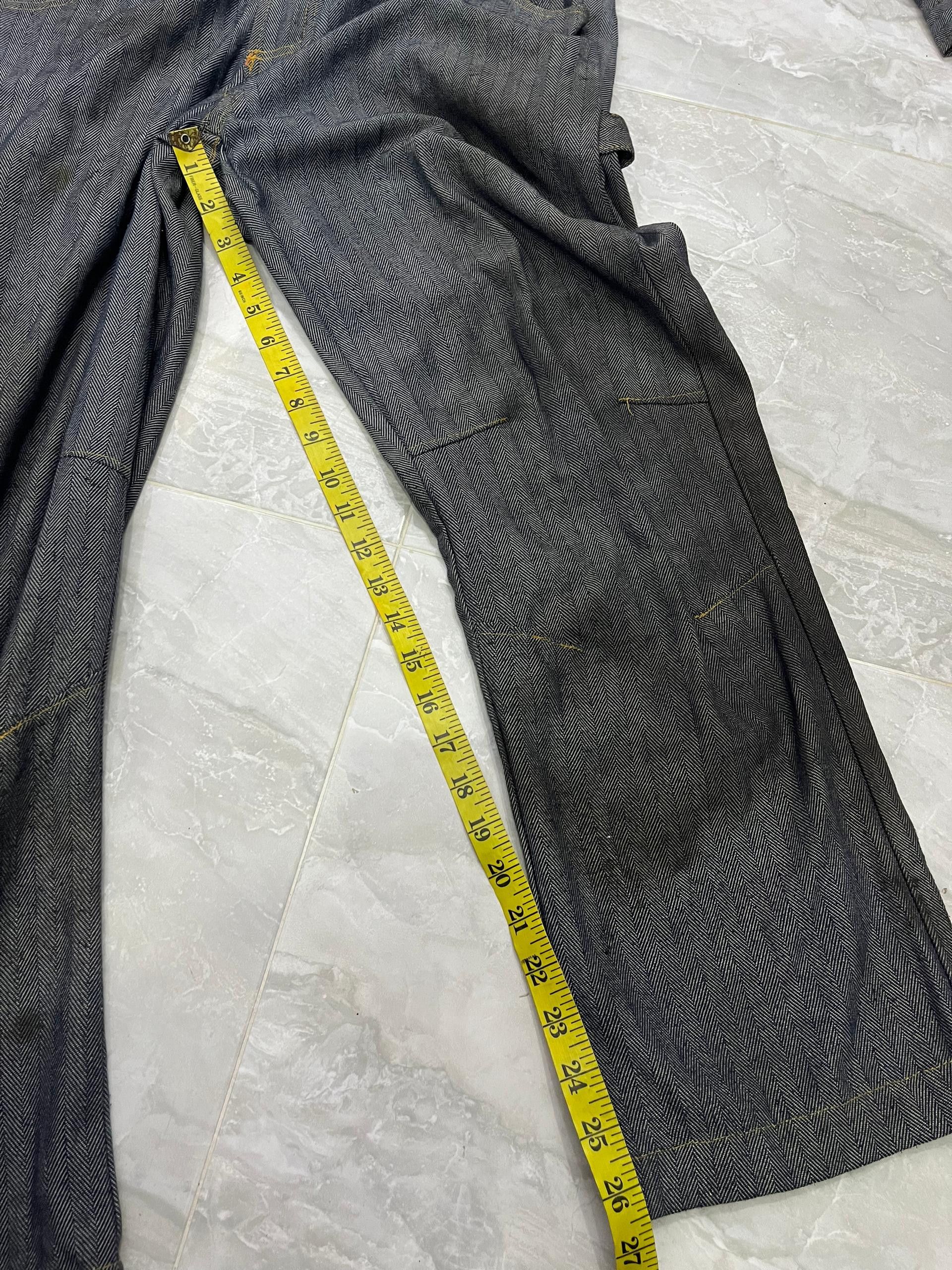 Japanese Brand Zack Styles Gold Herringbone Denim Coverall Size US S / EU 44-46 / 1 - 23 Thumbnail