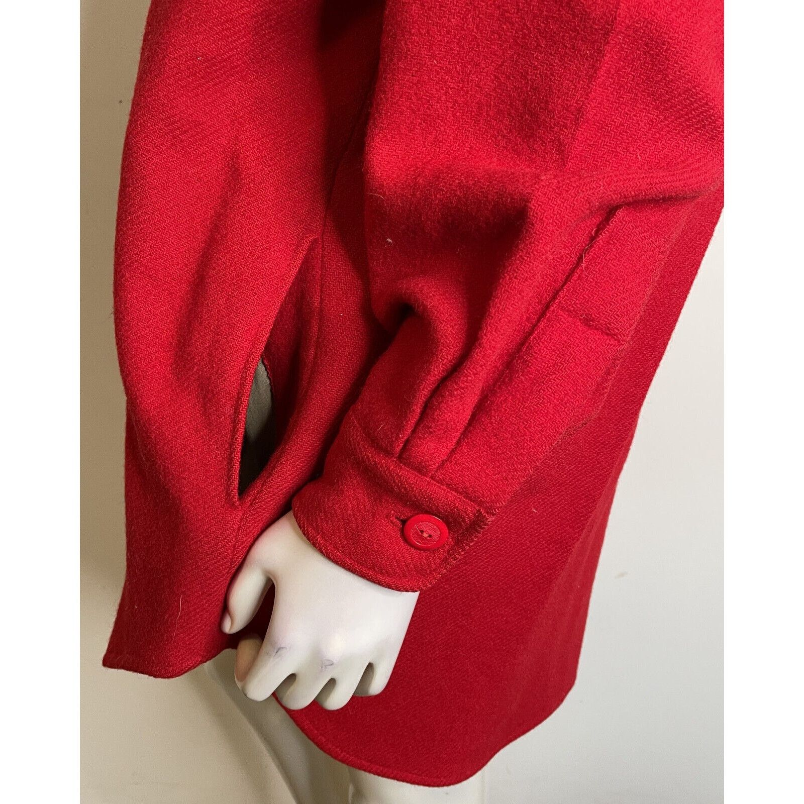 Ralph Lauren Ralph Lauren Country Red Wool Button Front Shirt Jacket 14 Size XL / US 12-14 / IT 48-50 - 5 Thumbnail