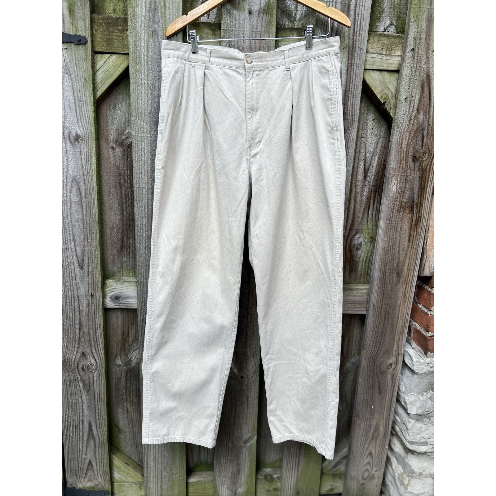 Polo Ralph Lauren Vintage Polo Ralph Lauren Beige Cotton Chino Pant Size 36x30 Size US 36 / EU 52 - 1 Thumbnail