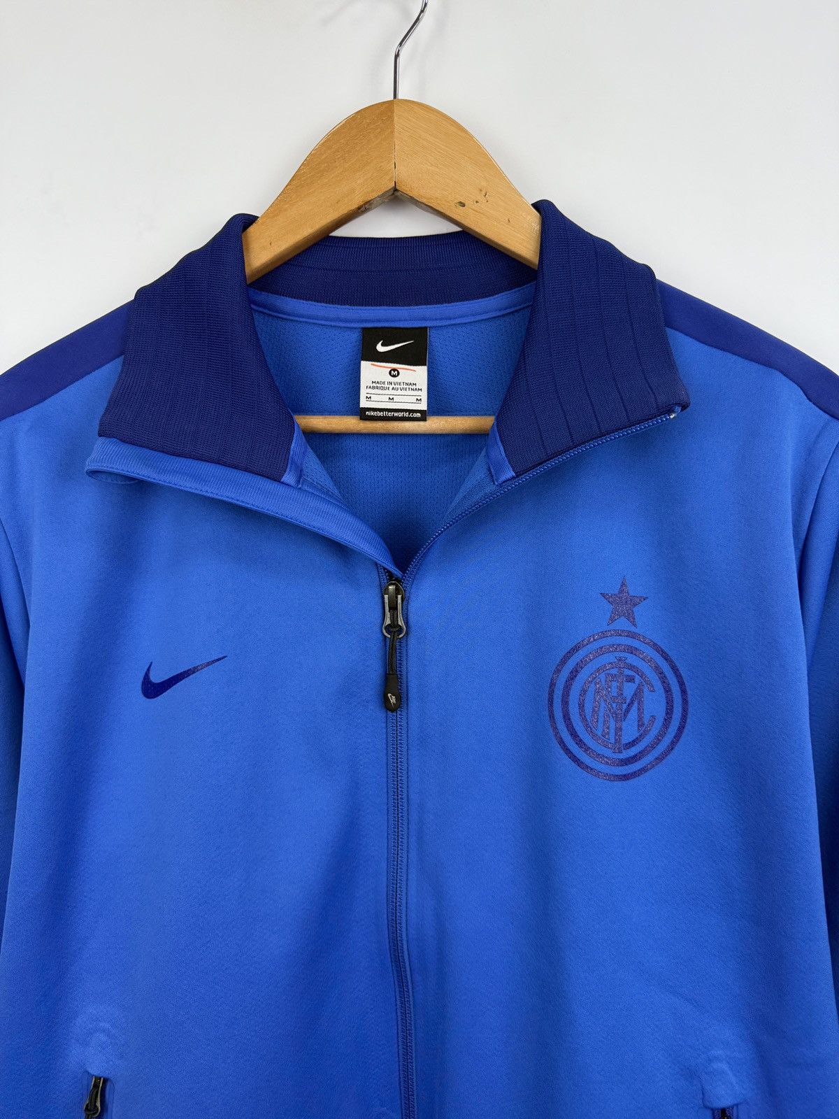 Nike 🇮🇹 Y2K Nike Inter Milan Soccer Jacket Rare Retro Blockore Size US M / EU 48-50 / 2 - 5 Thumbnail