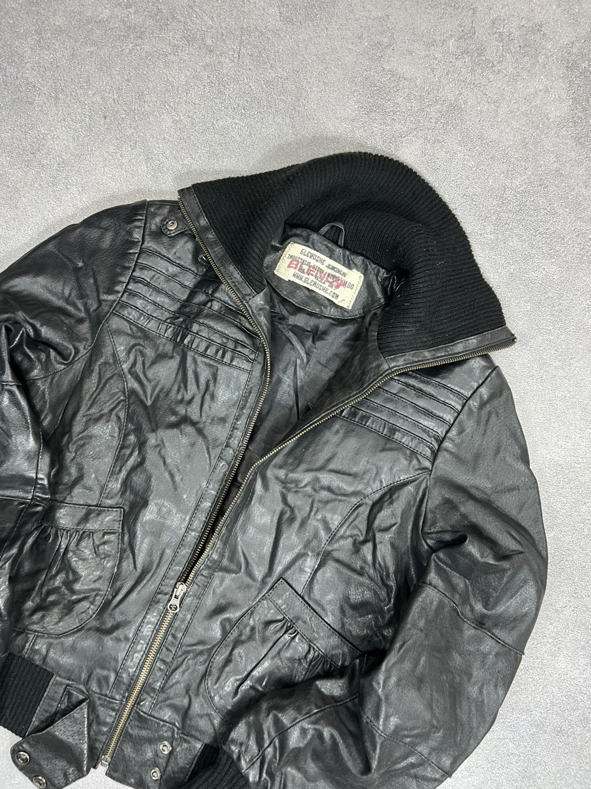Vintage VTG Yohji Yamamoto Kanye West Ye Style Washed Leather Jacket Size US M / EU 48-50 / 2 - 7 Thumbnail