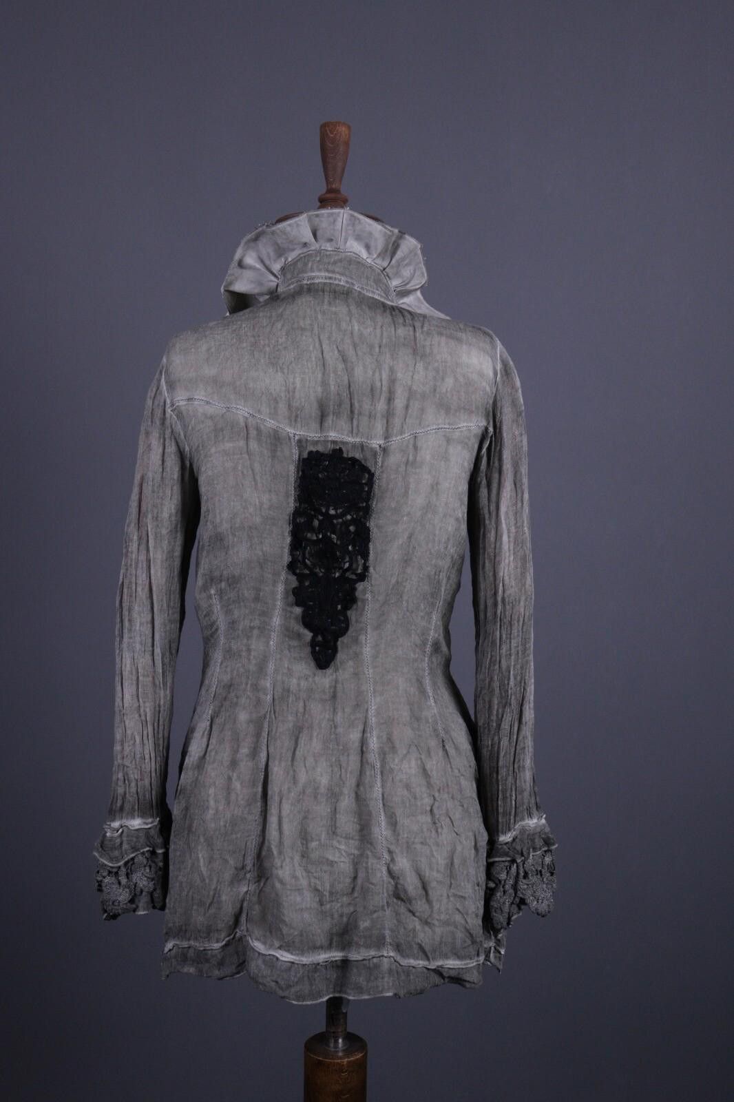 Designer Elisa Cavaletti Gray Wool Lagenlook Lightweight Coat Size L Size L / US 10 / IT 46 - 7 Thumbnail