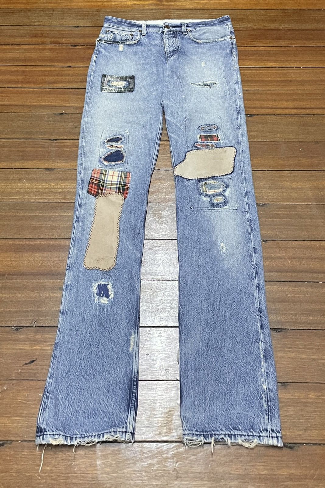 Polo Ralph Lauren Very Rare Vintage Polo Ralph Lauren Sashiko Boro Jeans 1990s Size US 31 - 1 Thumbnail