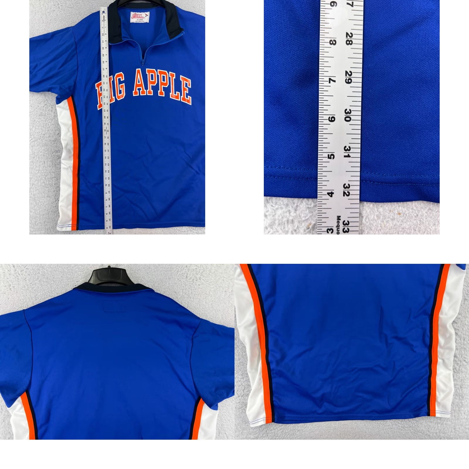 Apple VINTAGE Ripon Athletic Jersey Mens XL Blue NY New York 90s Hip Hop Music Embroidered Logo T-Shirt Fit: Regular Size US XL / EU 56 / 4 - 9 Thumbnail