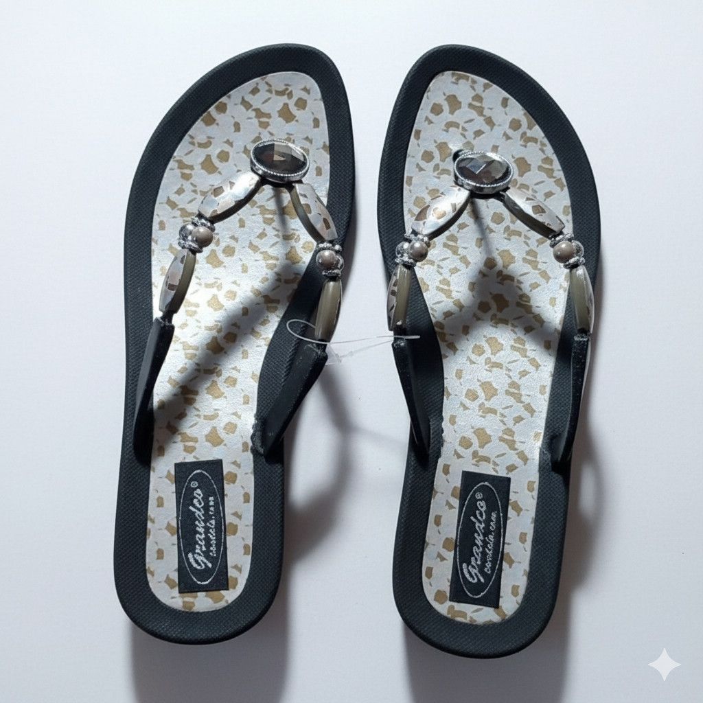Other Grandco Size 7 NEW Sandal Lightweight Flip Flops Copper Blac Size US 7 / IT 37 - 5 Thumbnail