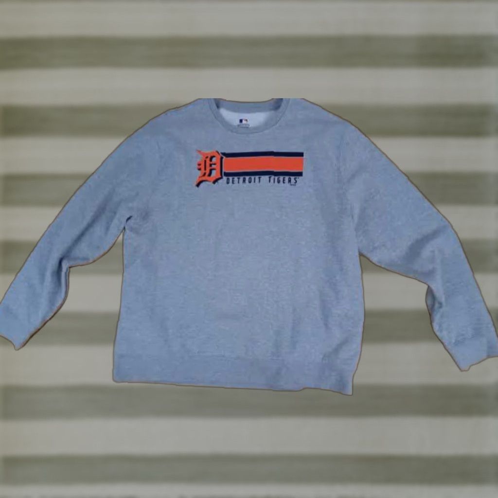 MLB MLB Dertoit Tigers Sweatshirt Printed Gray XL Pullover Baseball Unisex Adults Size XL Size US XL / EU 56 / 4 - 1 Thumbnail