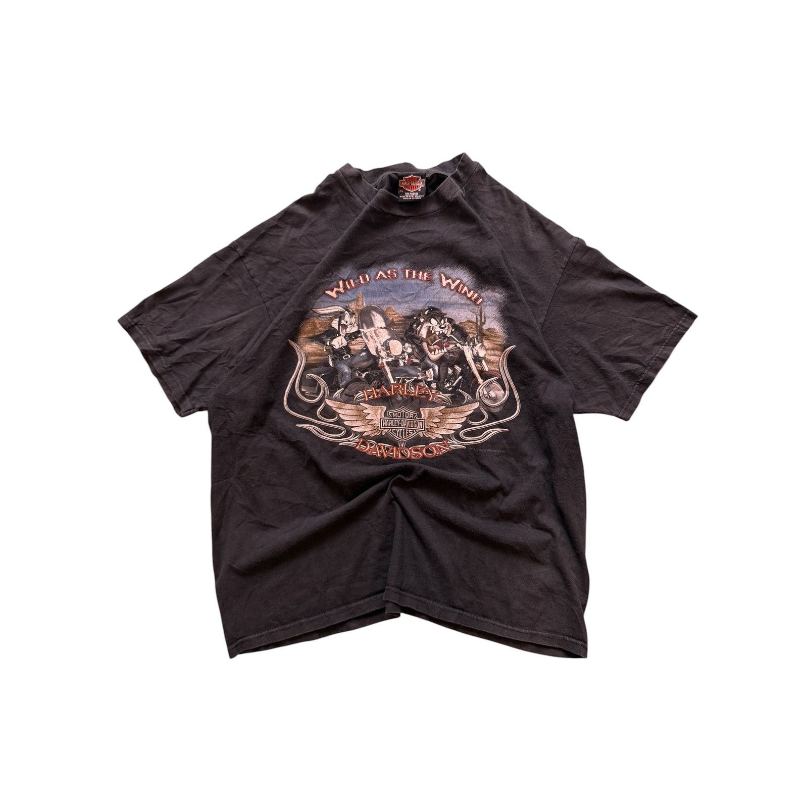 Vintage Vintage Looney Tunes "Wild as the Wind" Harley-Davidson Tee Size US L / EU 52-54 / 3 - 1 Thumbnail