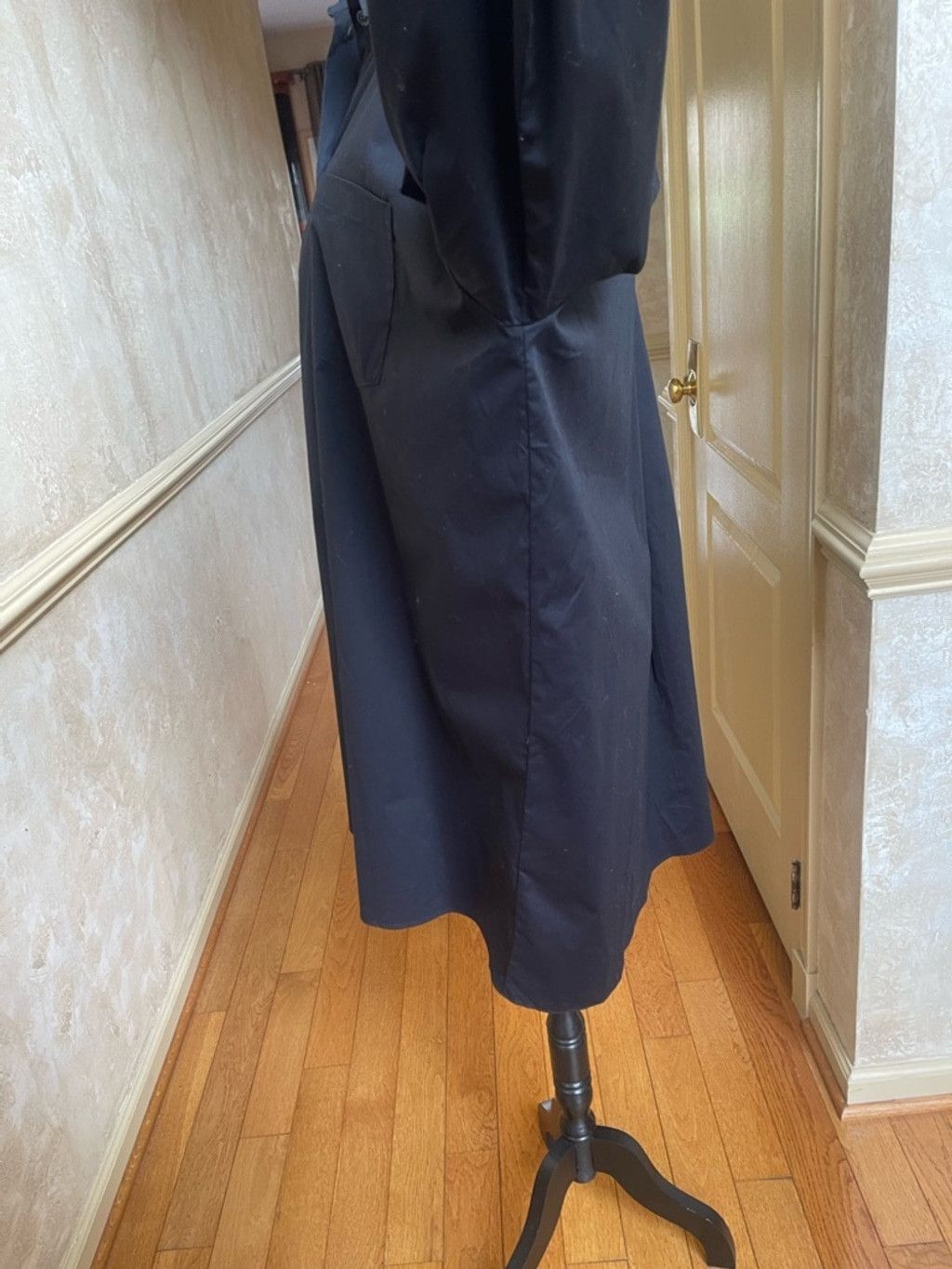 Zara ZARA Black Oversized Poplin Button Down Shirt L Batwing Slv Size L / US 10 / IT 46 - 9 Thumbnail