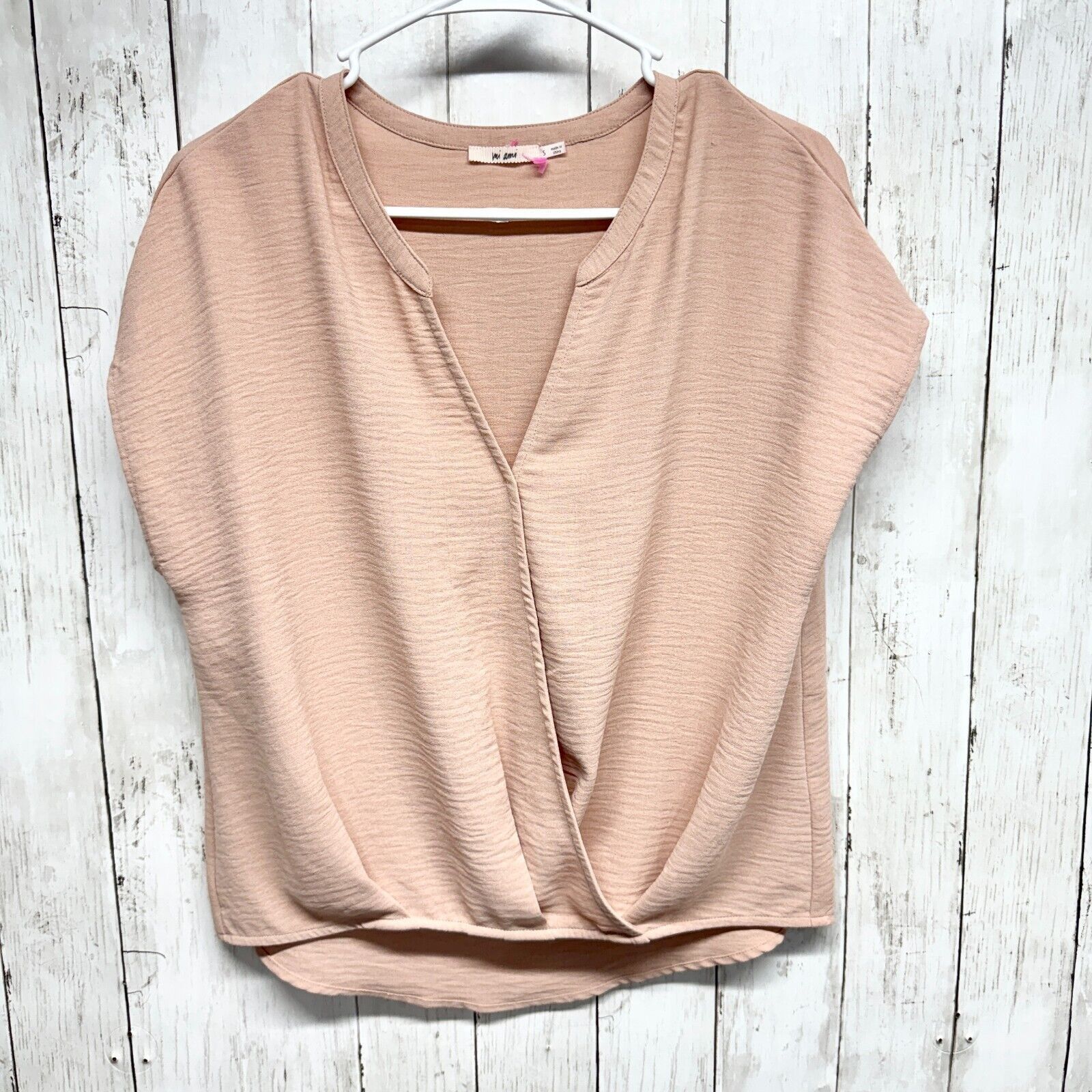 Other Mi ami Blouse Size Small Crossover Blush Deep V Short Sleeve Size S / US 4 / IT 40 - 1 Thumbnail